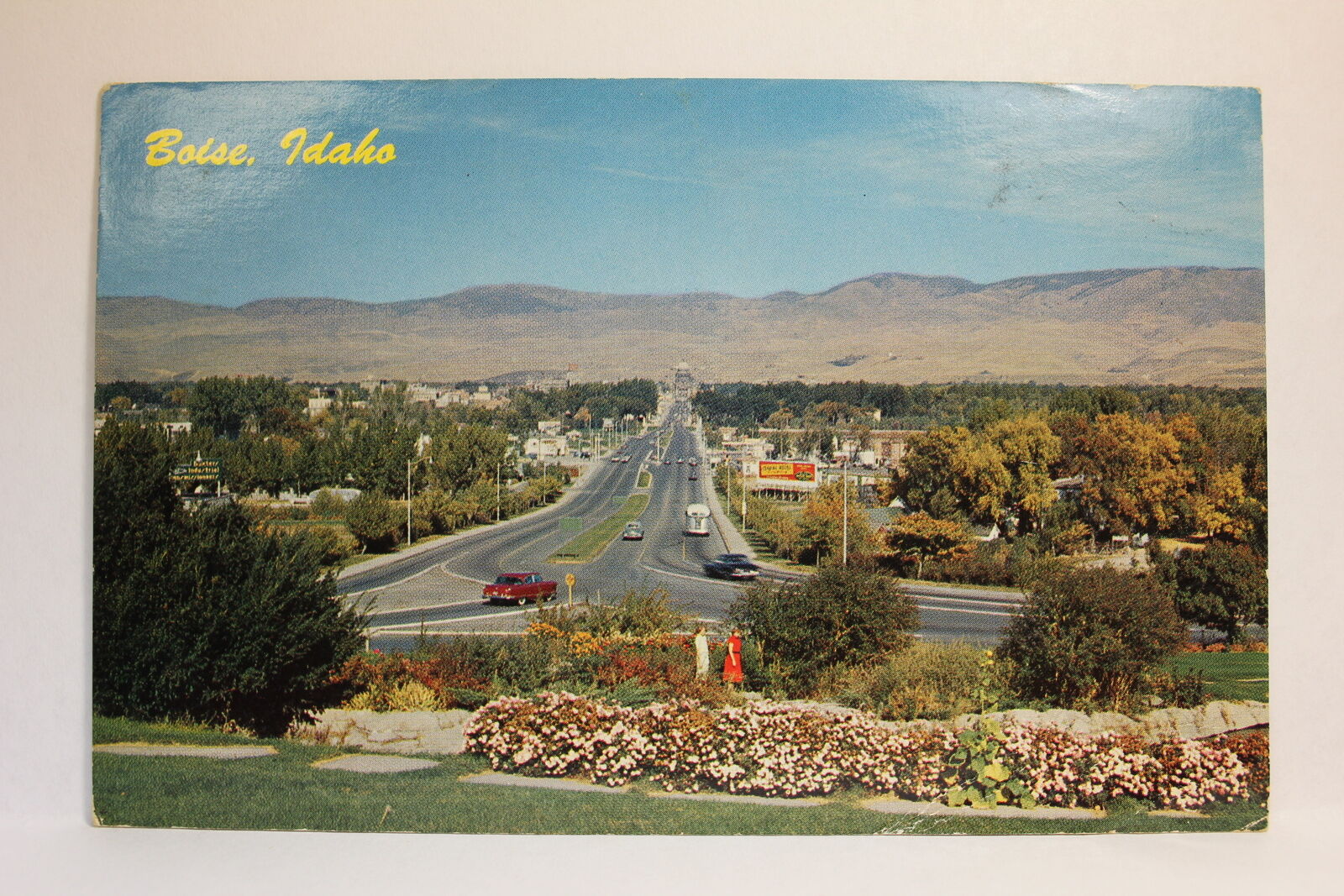 Postcard Looking Down Capitol Boulevard Boise ID H9
