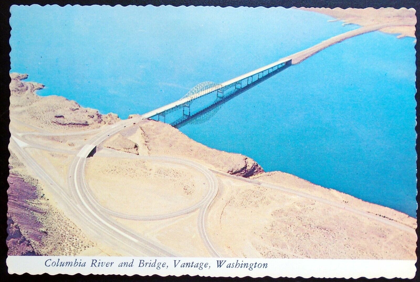 1970s Vantage Bridge Columbia River, Construction Scene, Washington State 