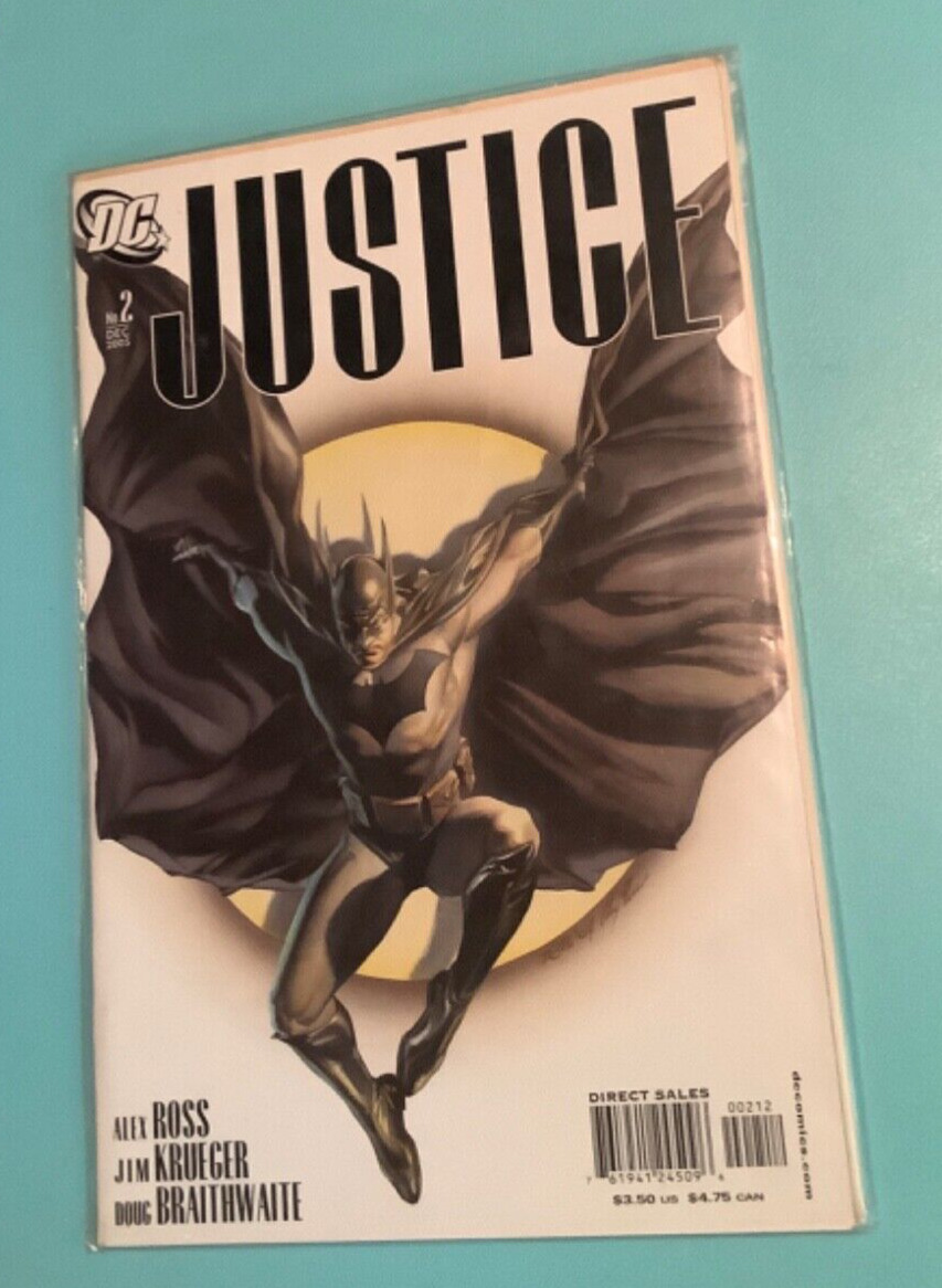 JUSTICE #2 2nd Print Variant Iconic Alex Ross Batman Cover DC Comics 2005