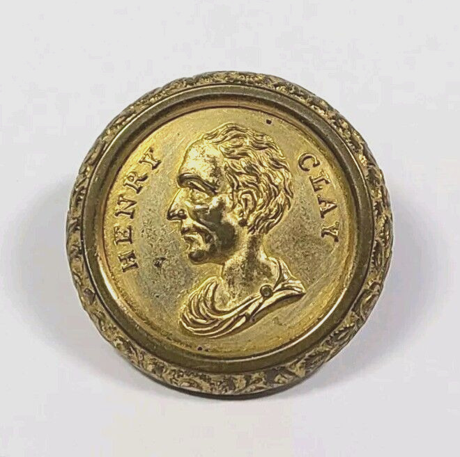 Henry Clay Pre Civil War Presidential Campaign of 1844 Coat Button