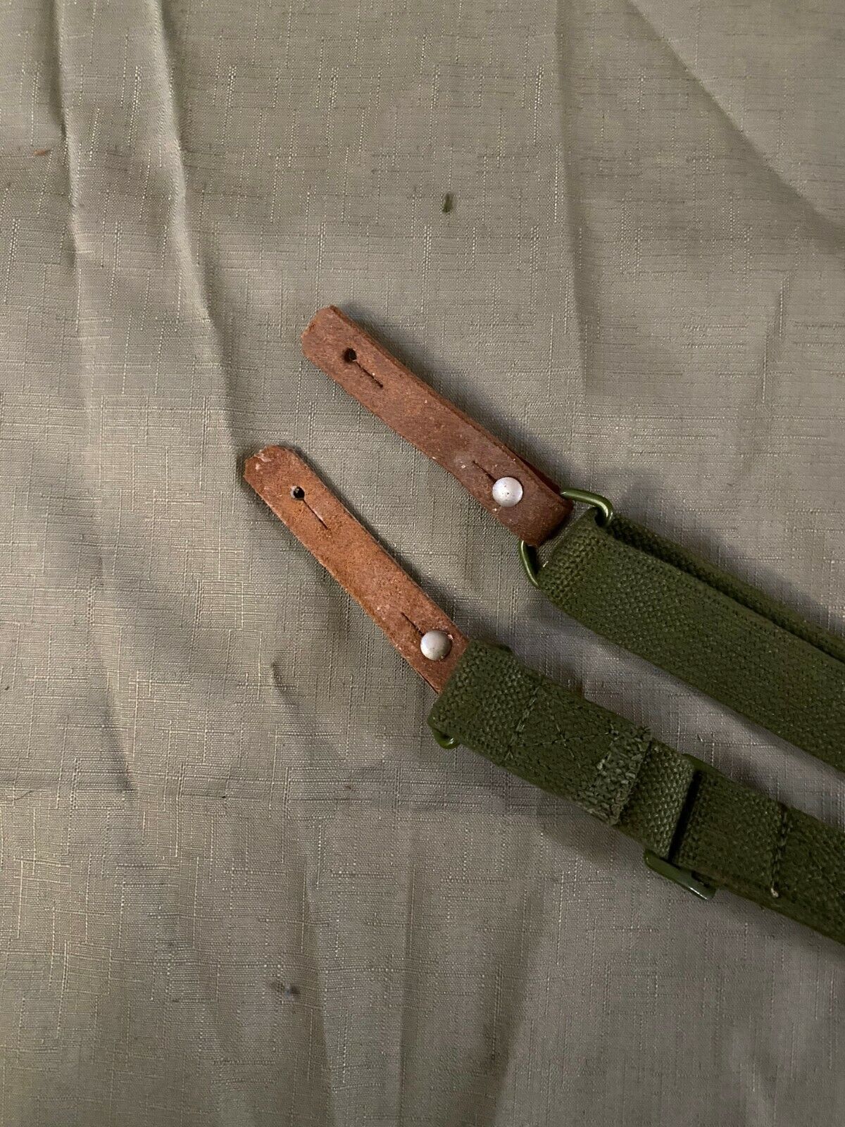 Leather Strip & Original Chinese Stamped 7.62 SKS Type 56 Rifle Canvas Sling