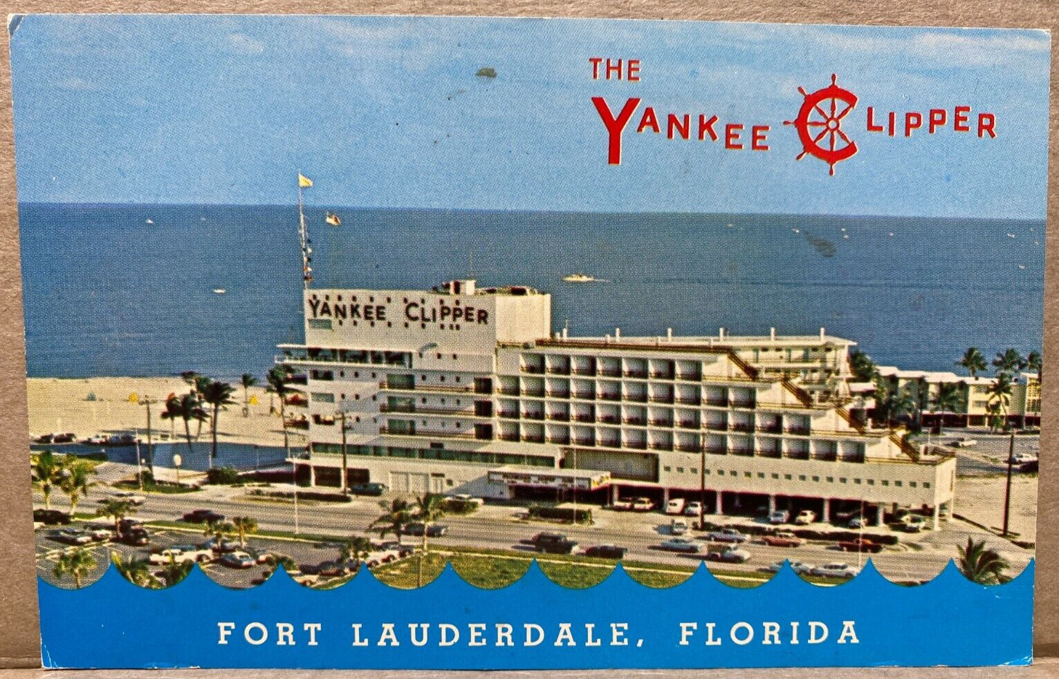 The Yankee Clipper Hotel Fort Lauderdale FL Florida Chrome Postcard 471