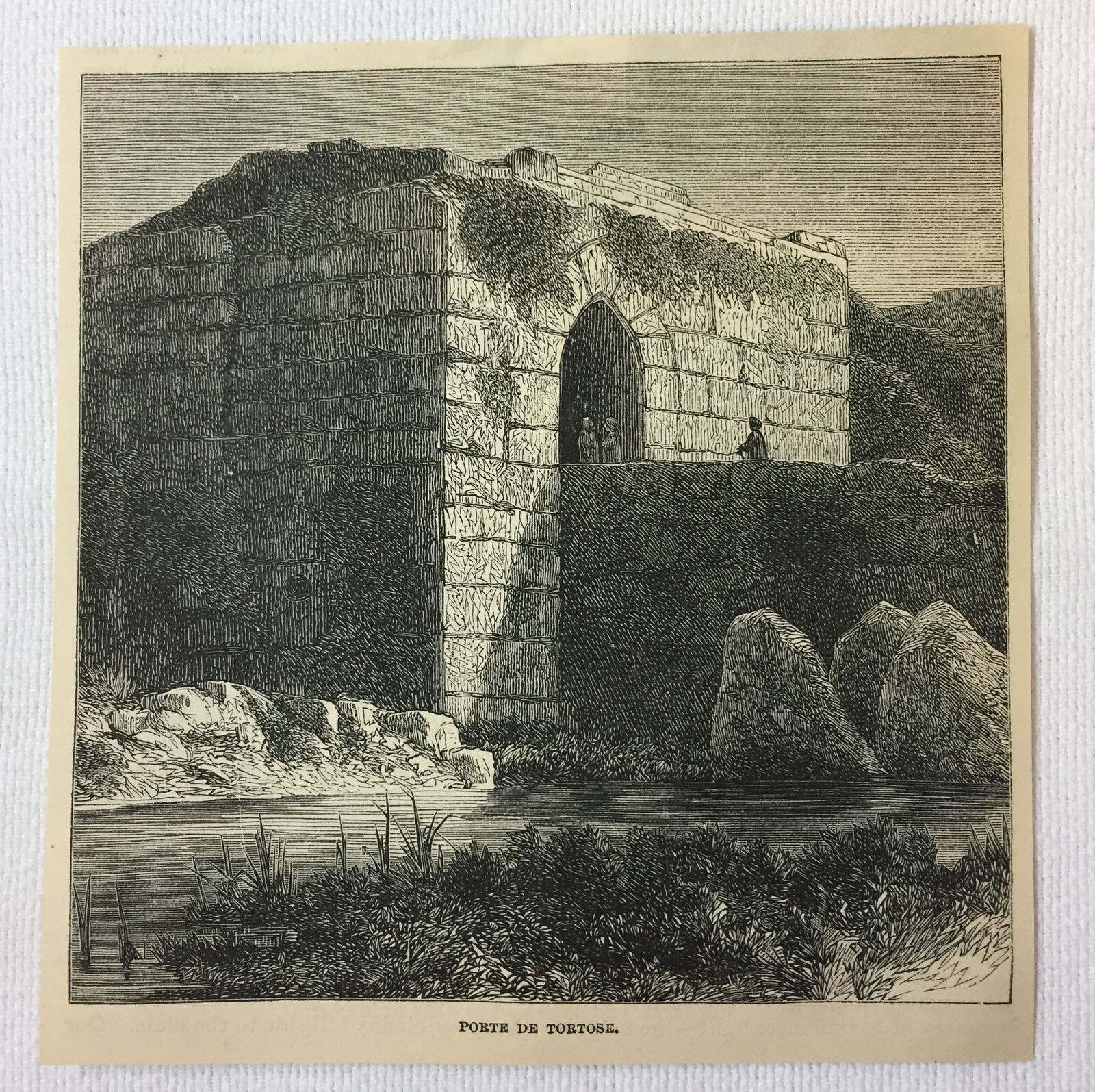 1872 magazine engraving ~ PORTE DE TORTOSE Syria