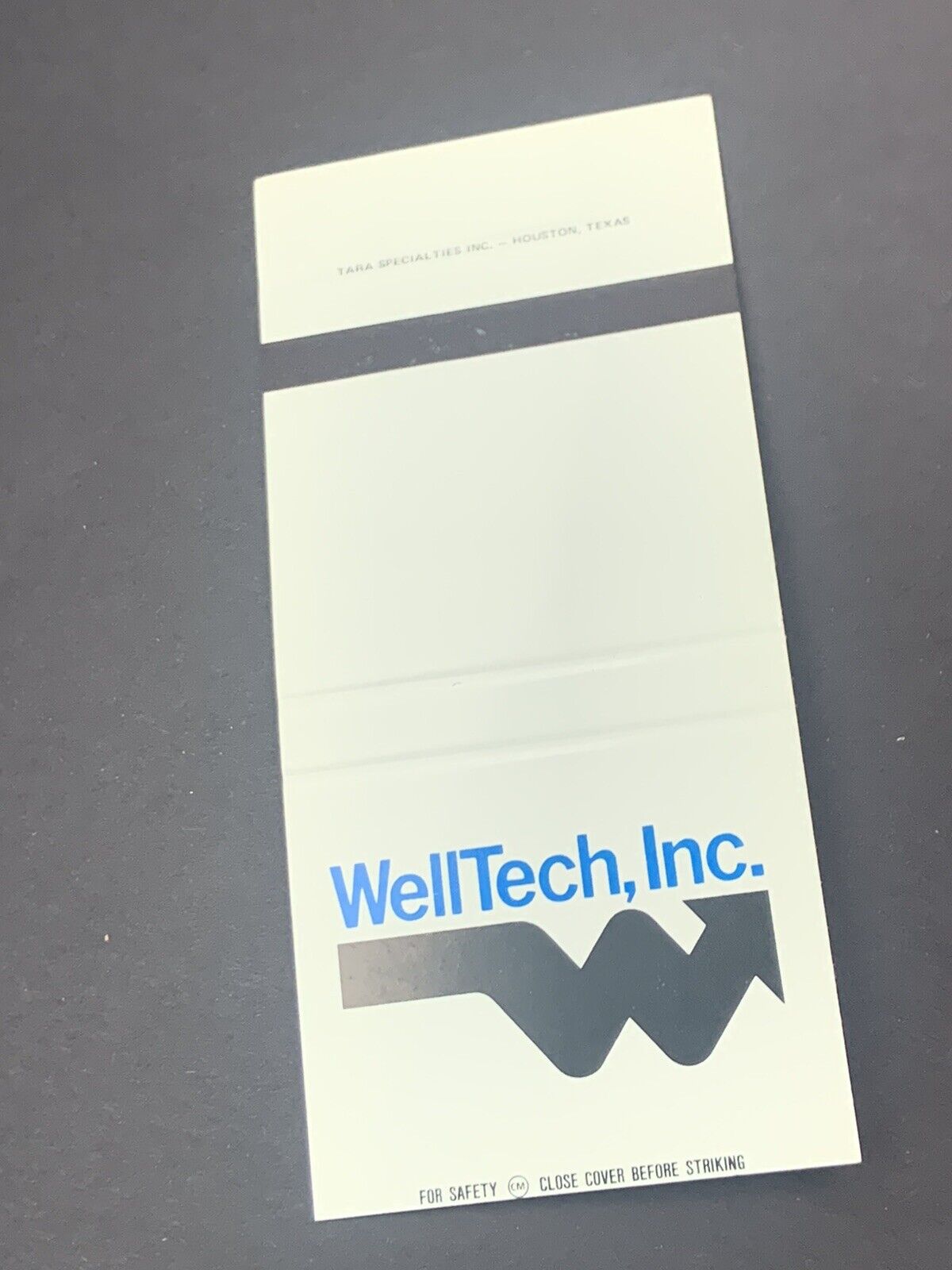 Vintage Matchbook: “WellTech Inc”