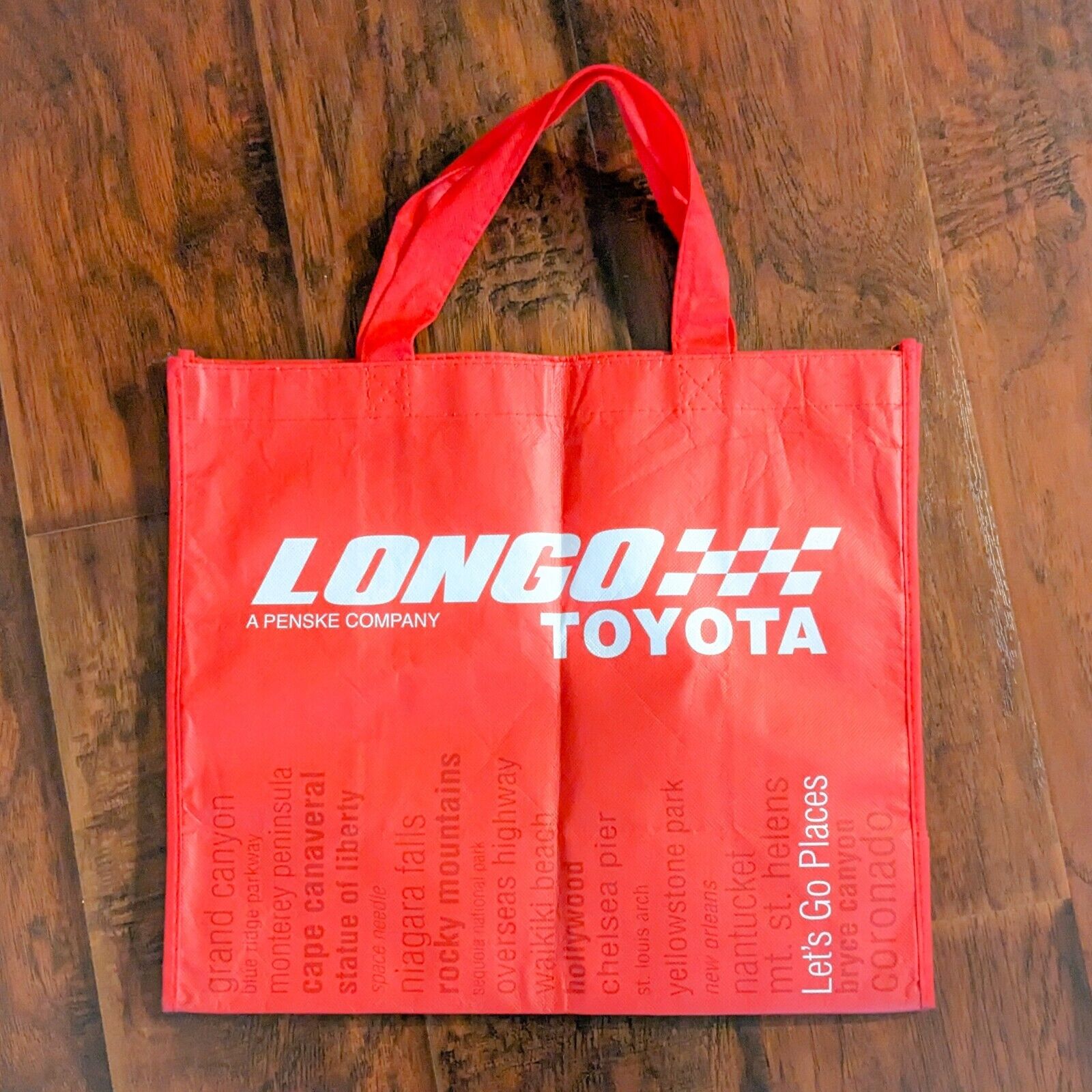 RARE Vintage Longo Toyota El Monte CA Reusable Shopping Tote Bag Car Dealership