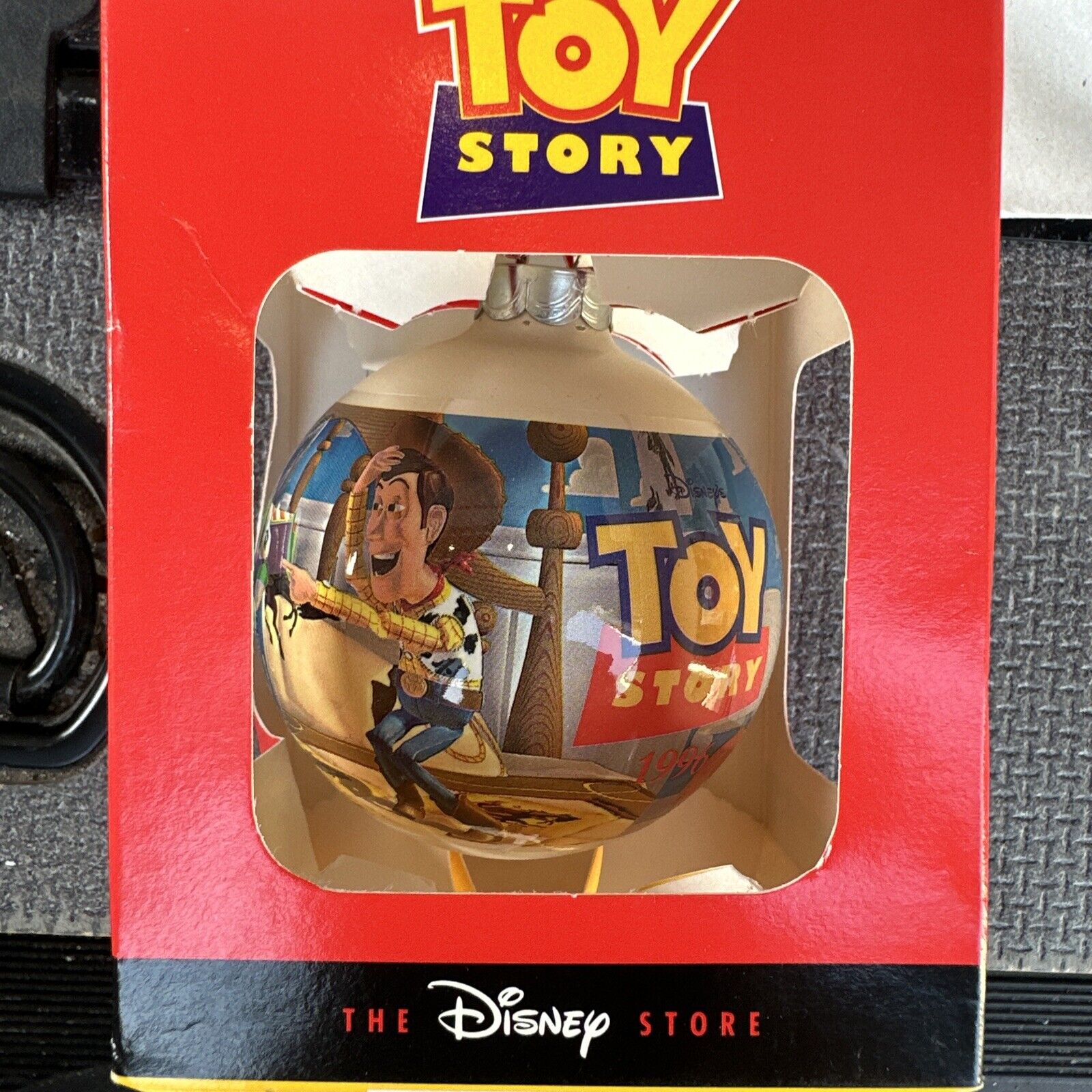 Disney Toy Story Woody Buzz Glass Ornament  Made In Usa