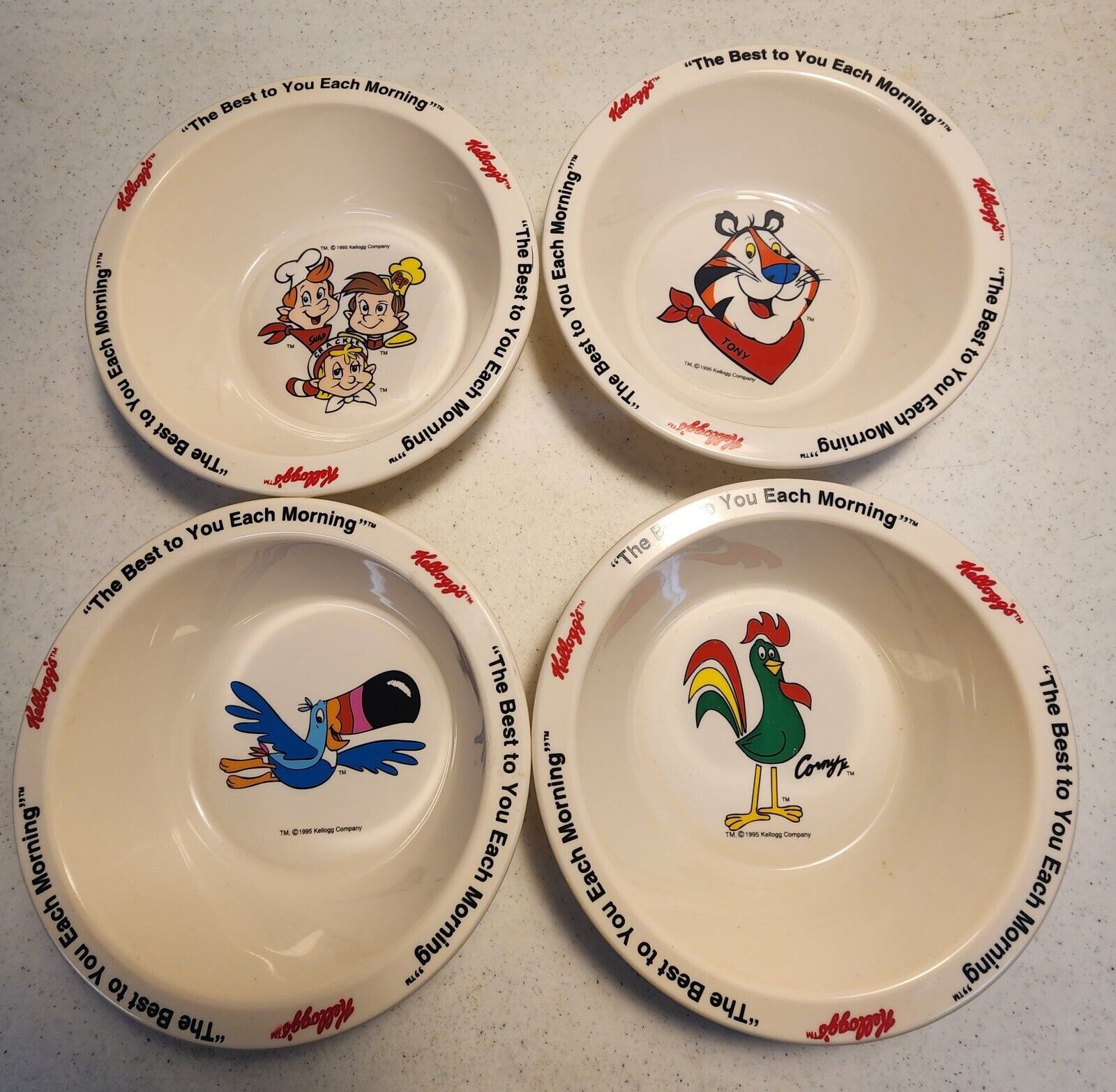 Vintage Kellogg's Collector Cereal Bowls