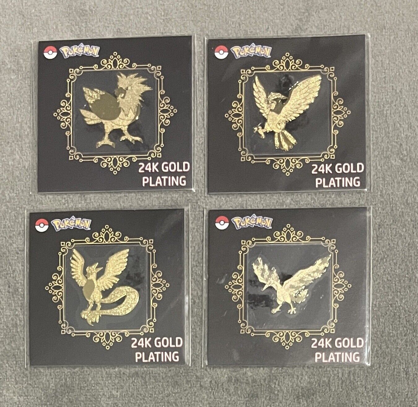 Legendary Lot Pokémon 24k Gold Plated Sticker Officially Licensed Korea Gradable