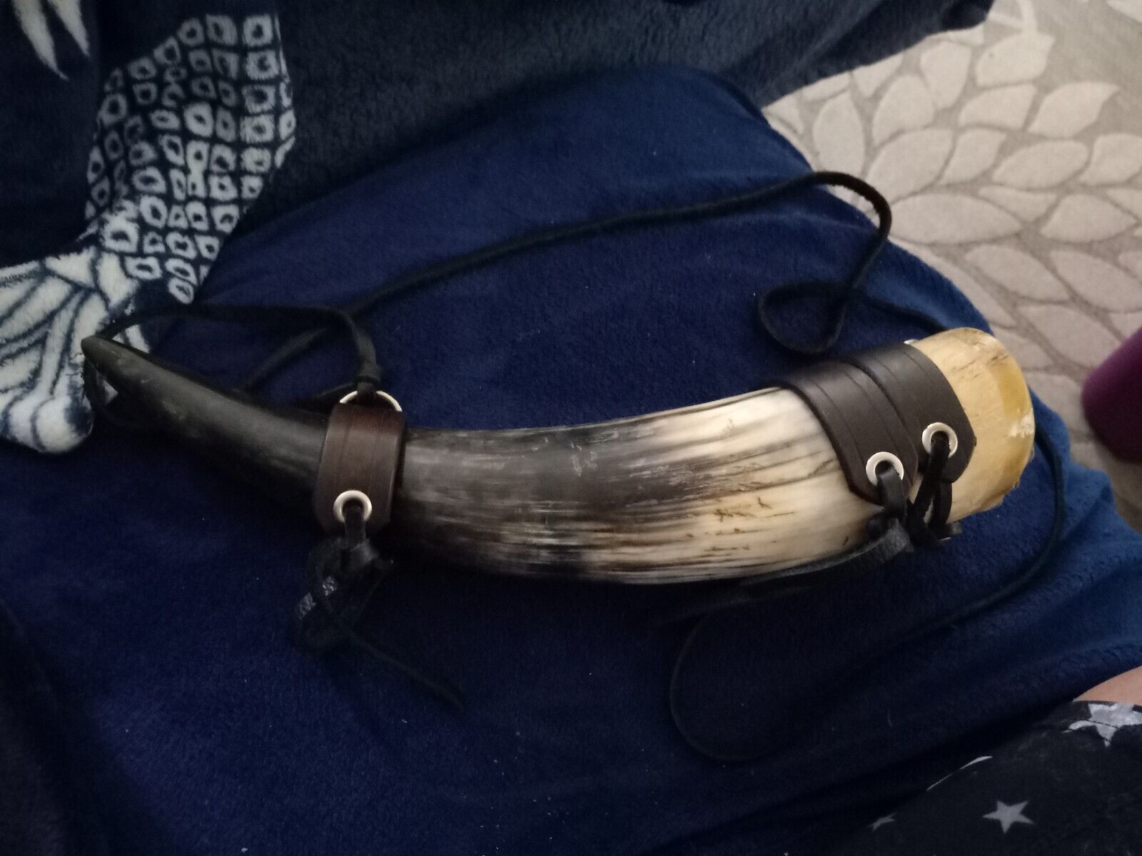 Viking Drinking Horn With Carry Shoulder Strap