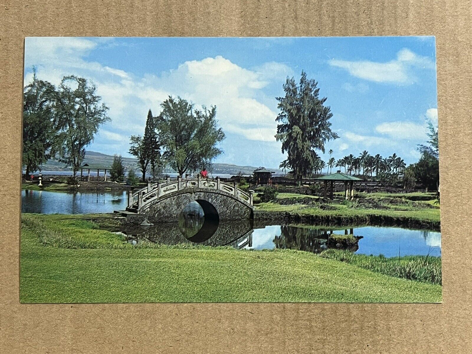 Postcard Hilo HI Hawaii Liliuokalani Park Bridge Vintage PC