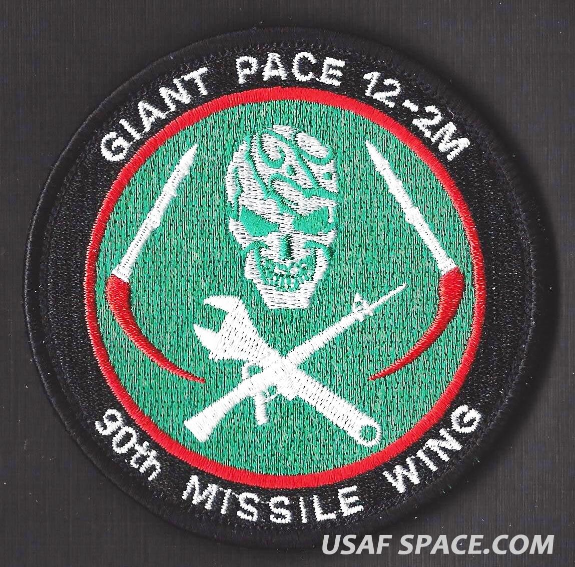 USAF 90th MISSILE WING -GIANT PACE 12-2M -Peacekeeper- Warren AFB ORIGINAL PATCH