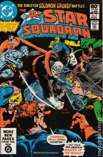 All Star Squadron #3 VF- 7.5 1981 Stock Image