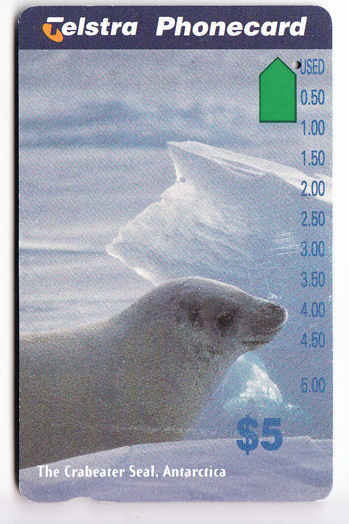 OCEANIA TELECARD / PHONECARD .. AUSTRALIA $5 TAMURA SEAL SEAL SEA LION EM/PLI