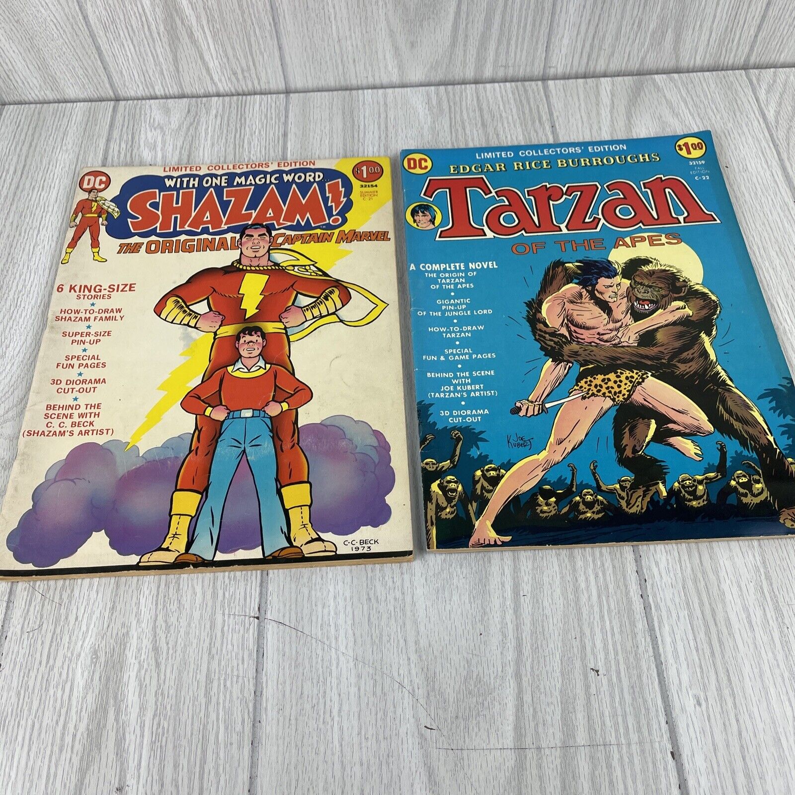 Limited Collectors' Edition: Shazam C-21  & Tarzan of The Apes C-22  LOT