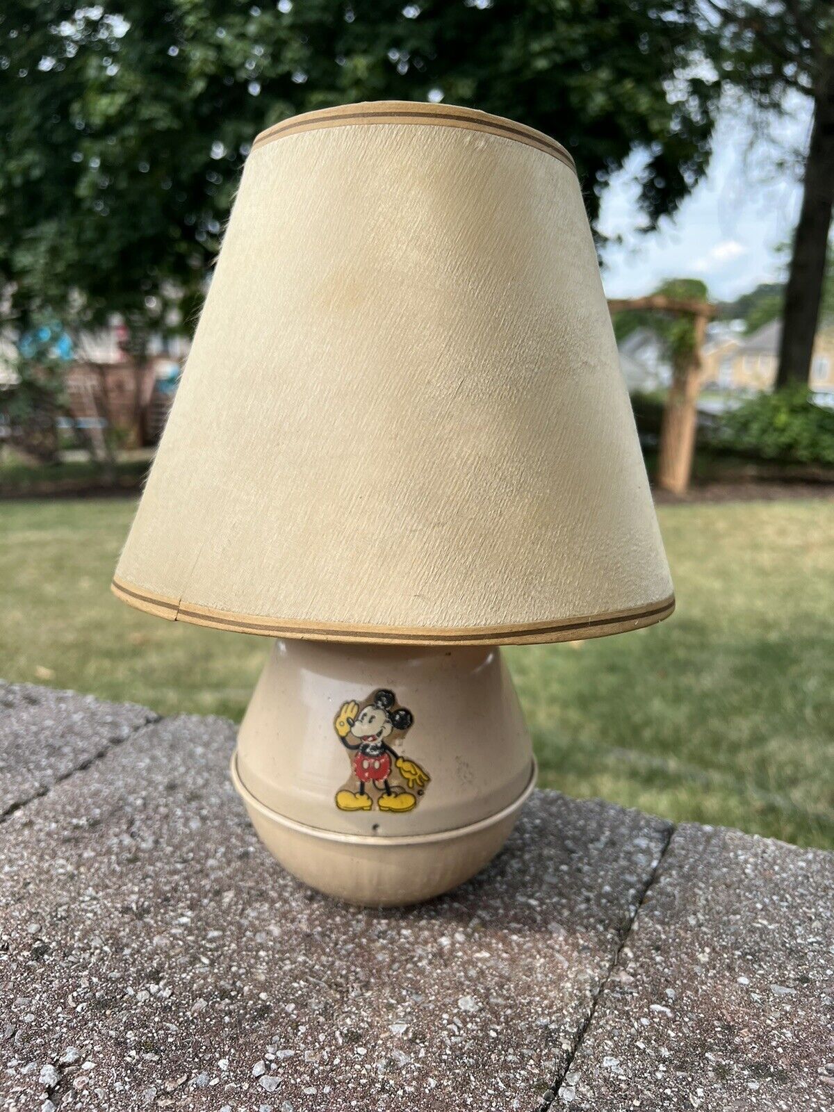 Vintage 1930s Mickey Mouse Lamp Base Soreng Manegold And Lamp Shade