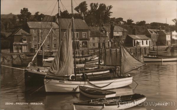 Cornwall UK RPPC Padstow Harbour Judges Ltd. Real Photo Post Card Vintage
