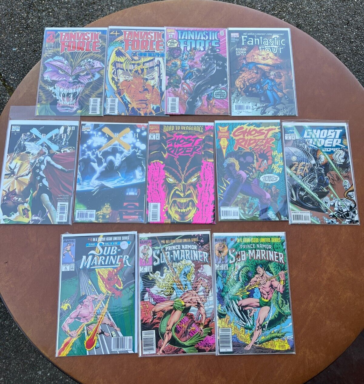 Lot of 12 Marvel Comics Fantastic Force, Ghost Rider, Earth X, Sub-Mariner