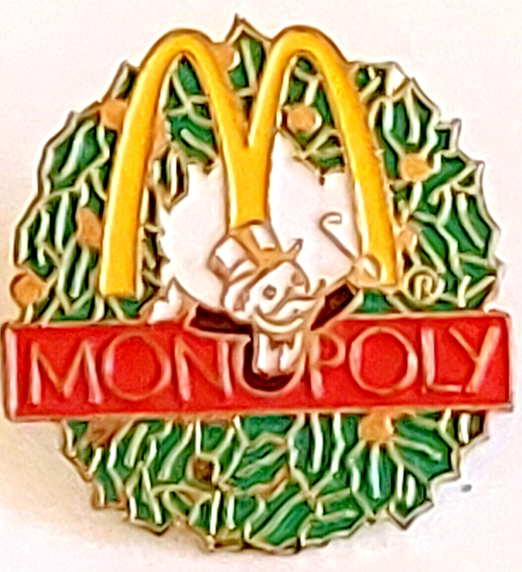 McDonald\'s MONOPOLY HOLIDAY WREATH 1999 Lapel Pin (053123)
