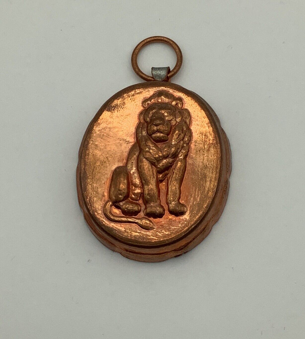 Vintage Birth Gramm Lion Mini Tin Lined Copper Swiss Made Mold