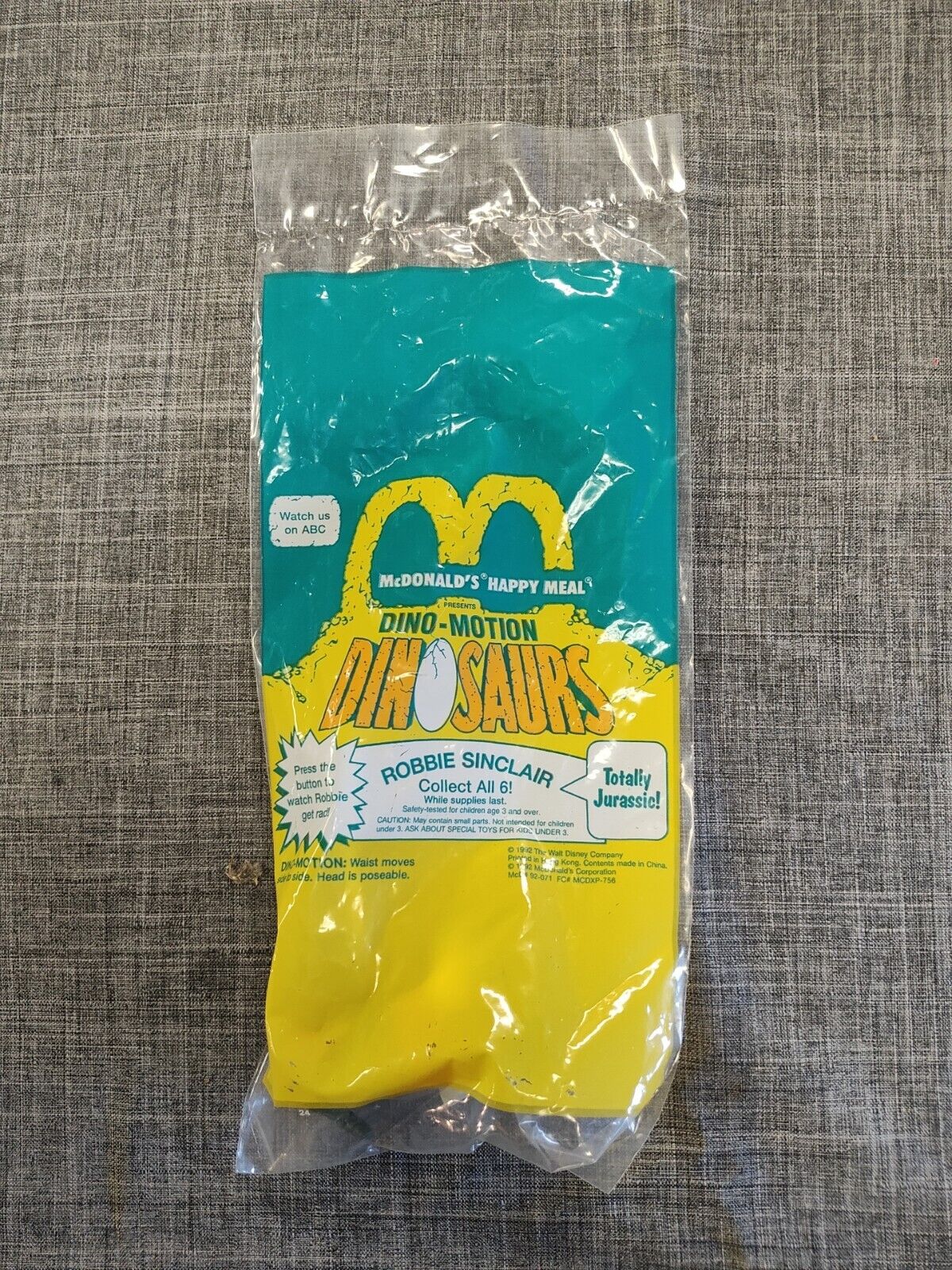 Vintage McDonald\'s Happy Meal Toy Dino-Motion Dinosaurs Robbie Sinclair 1992