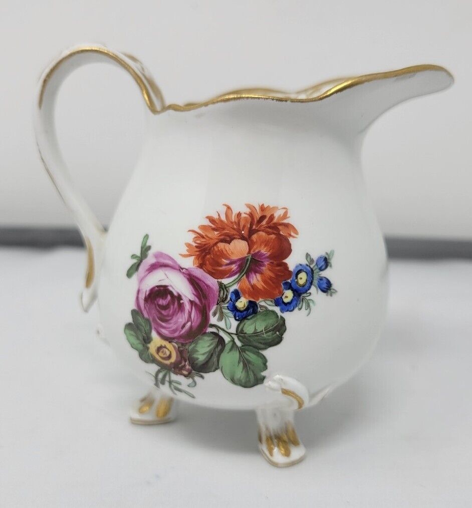 Authentic Royal Vienna Floral Decorated Creamer - c.1765