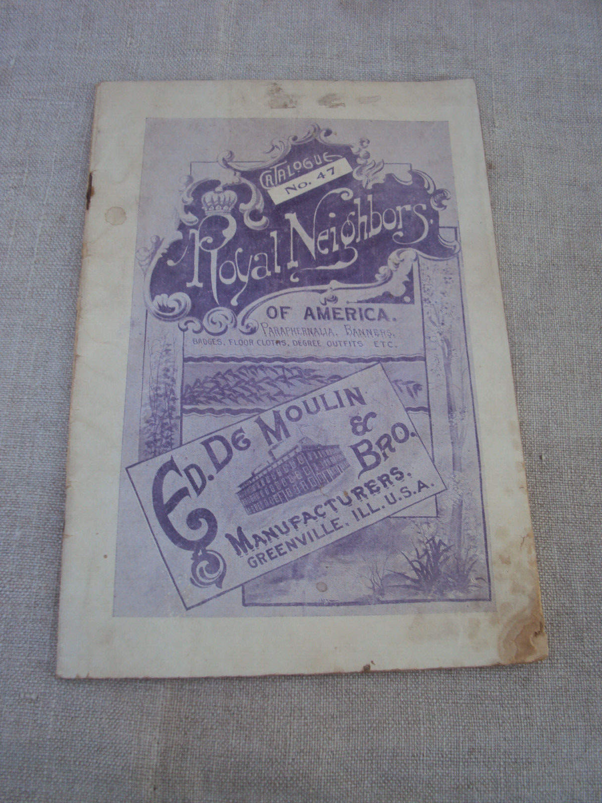 Scarce 1902 Royal Neighbors Of America Supply Catalog 40 page