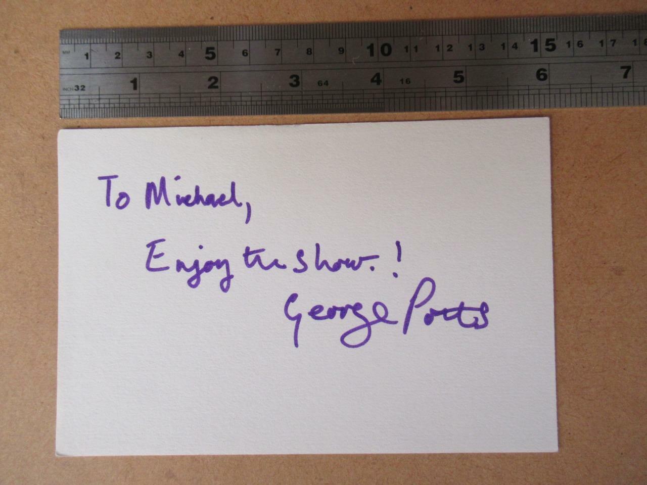 George Potts   actor  Autograph (File WTD5)