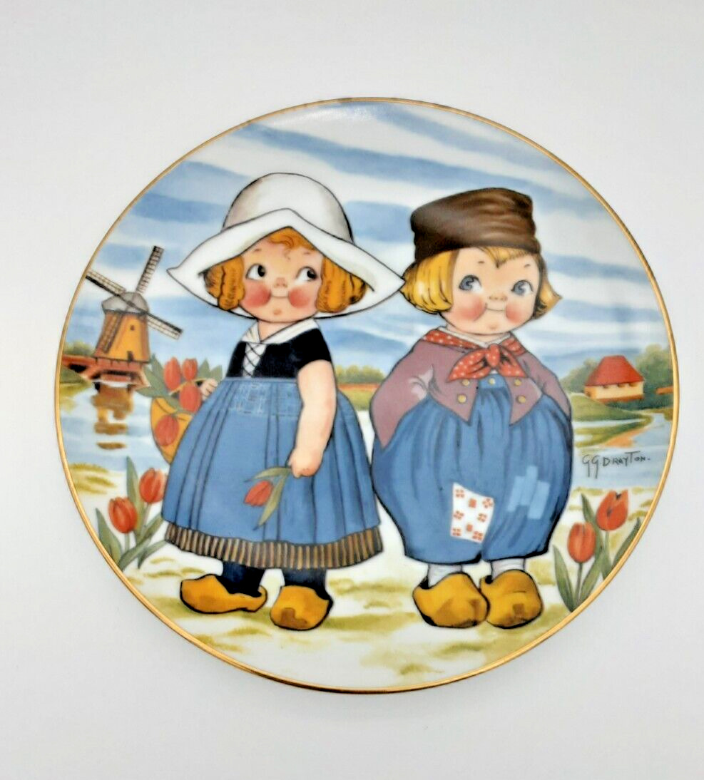 Dolly Dingle Visits Holland World Traveler Plate Series First Edition COA 1981