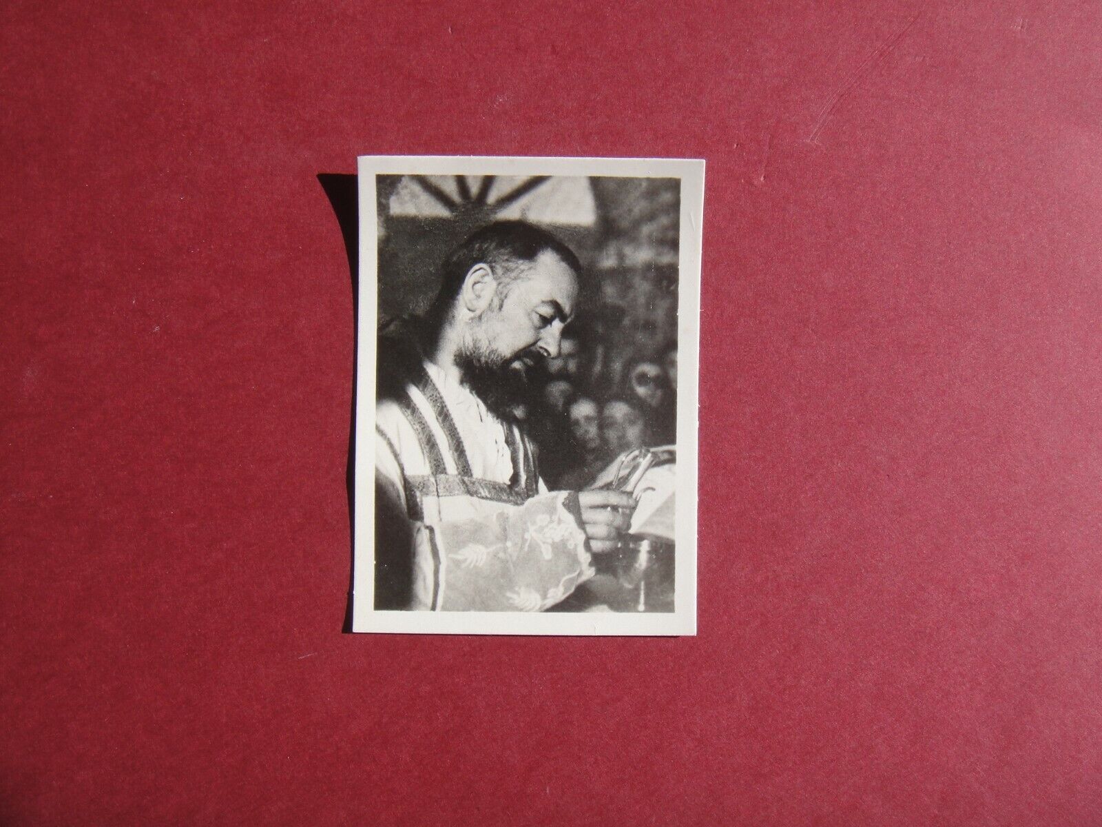 Original Christian antique photo St. Padre Pio of Pietrelcina 1947