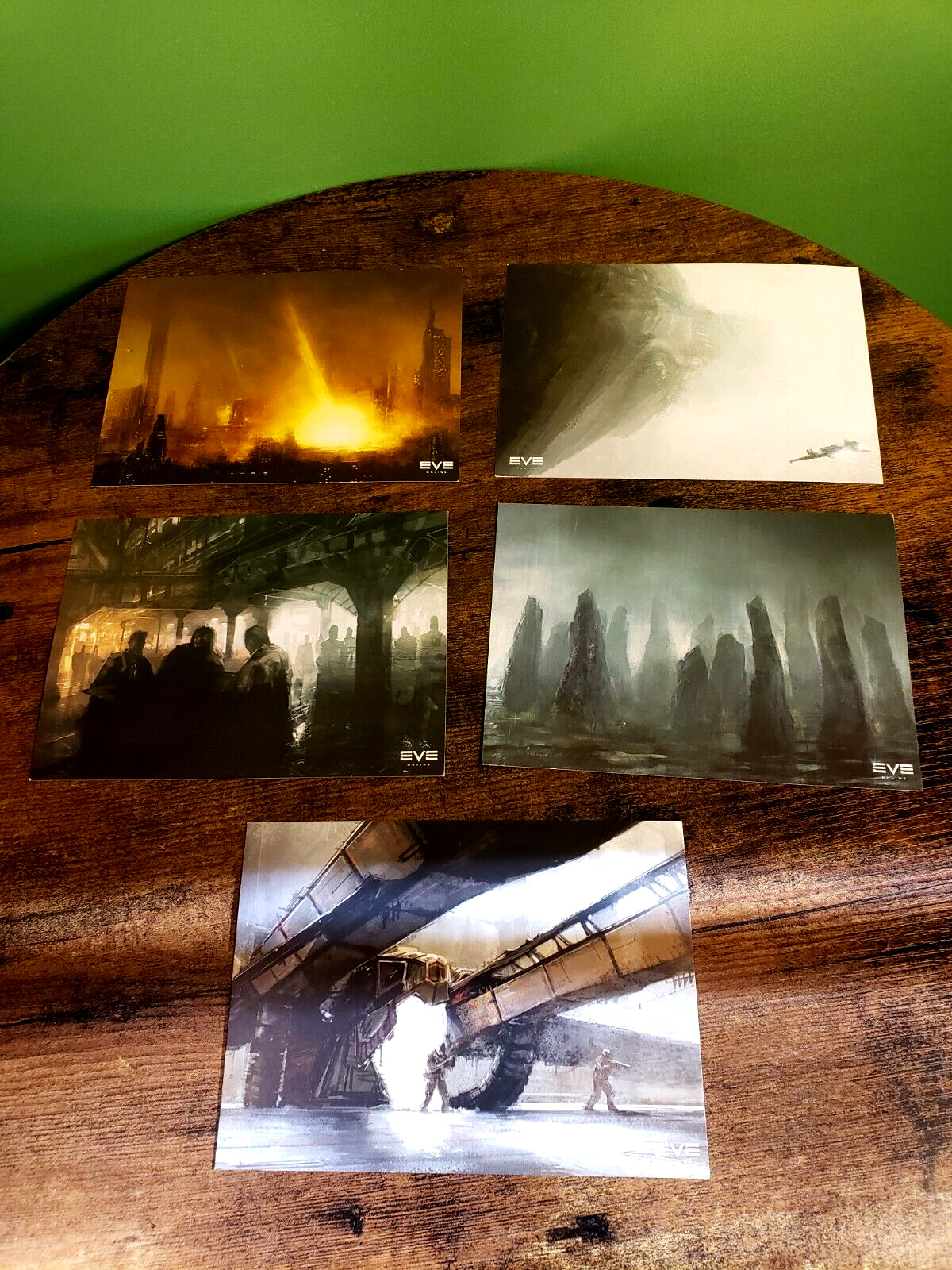 Rare Package of Five of Six EVE Online Postcards Collectible Hard To Find Eve