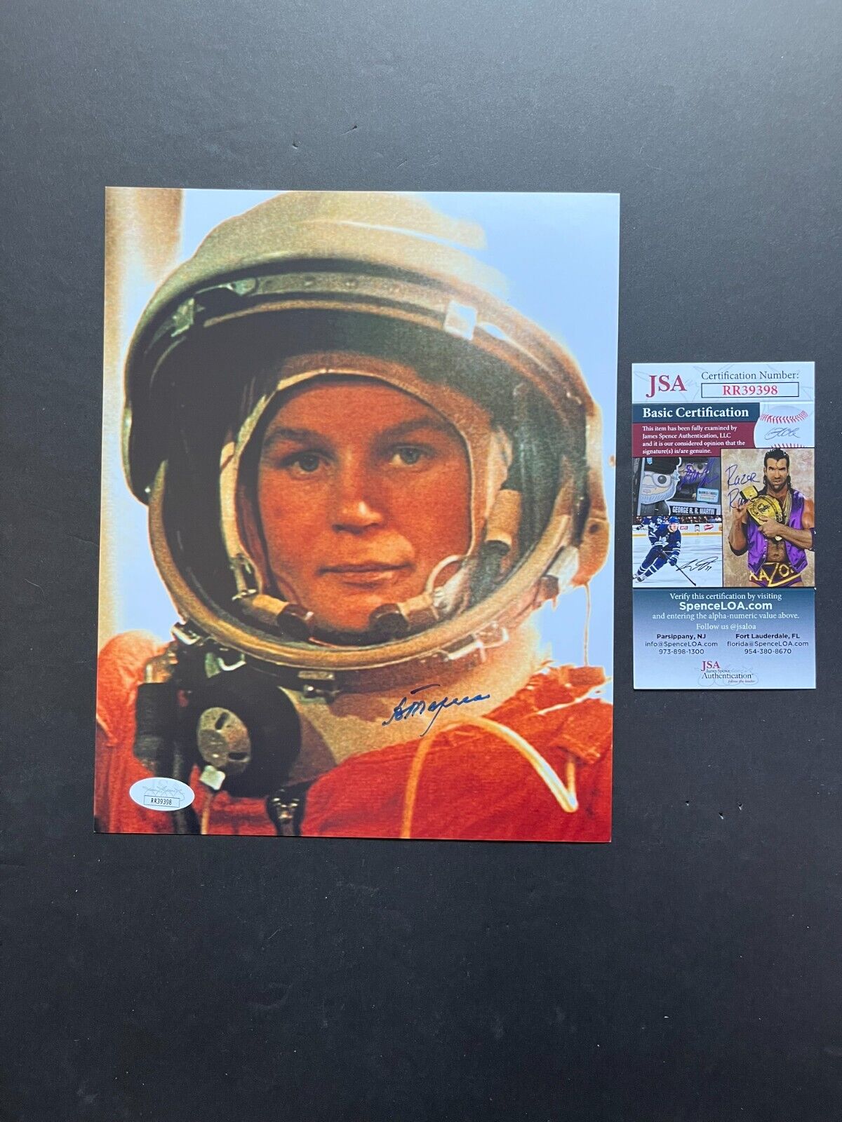Valentina Tereshkova RARE autographed USSR cosmonaut 8x10 photo Spence JSA coa