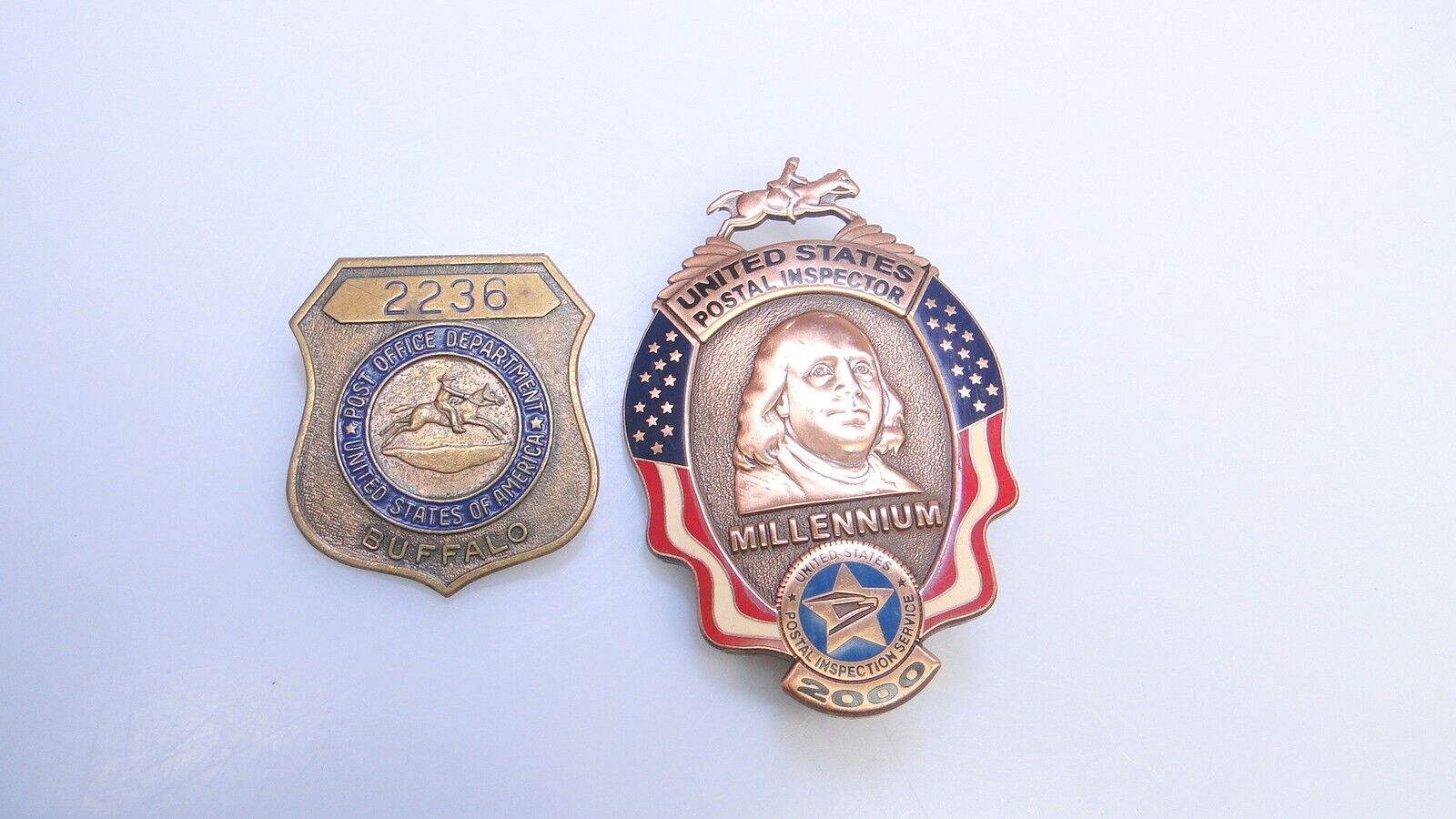 Collinson Millennium US Postal Inspector Badge & Vintage Buffalo NY Post Office
