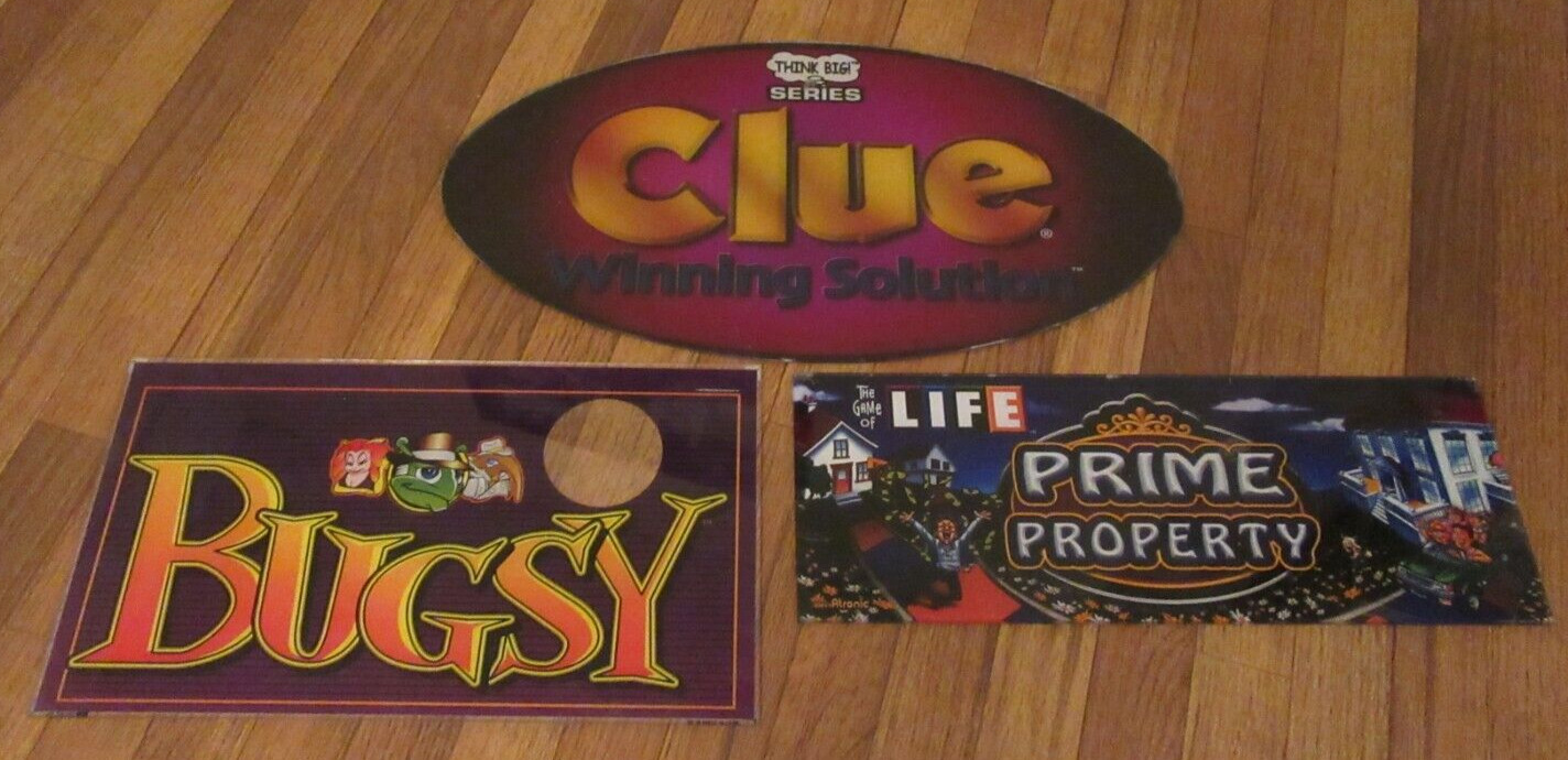 Bugsy Clue The Game Of Life Prime Property Slot Machine Plastic Panels Lot Used
