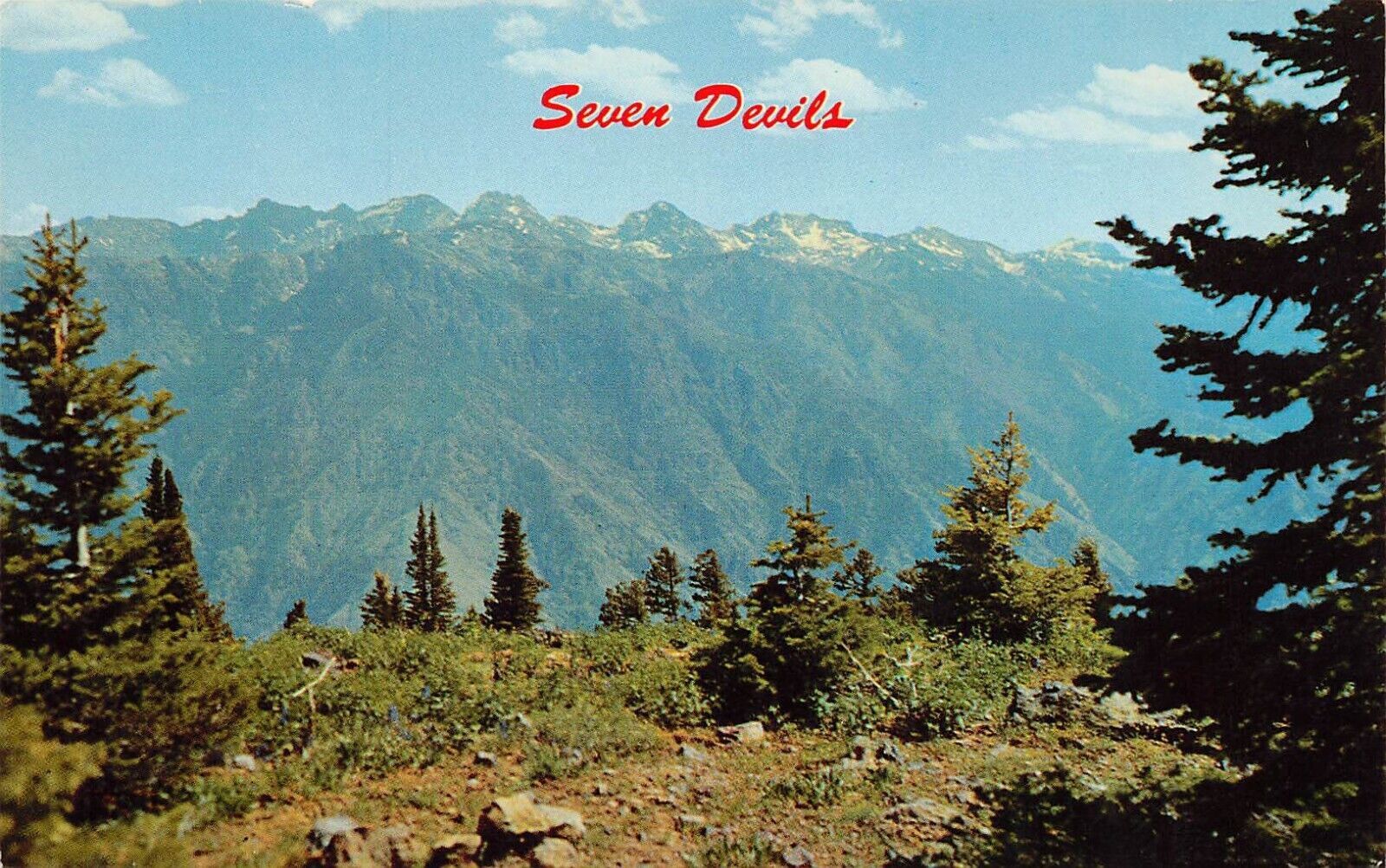 Seven Devils Gorge Mountains Hells Canyon Idaho Vtg Postcard C49
