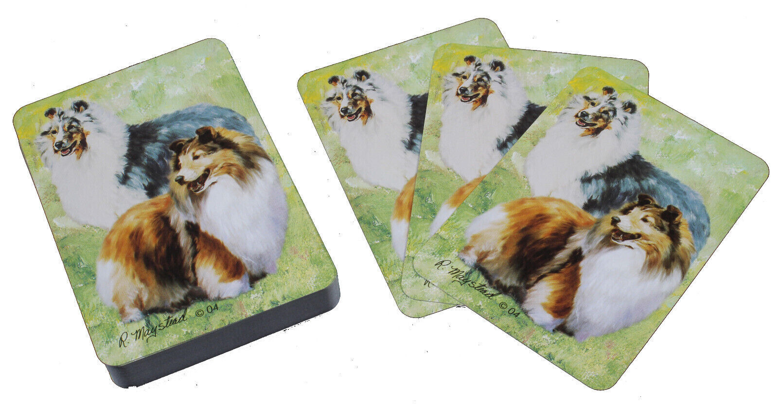 Playing Cards Shetland Sheepdogs Sheltie Dogs Best Friends Artist Ruth Maystead