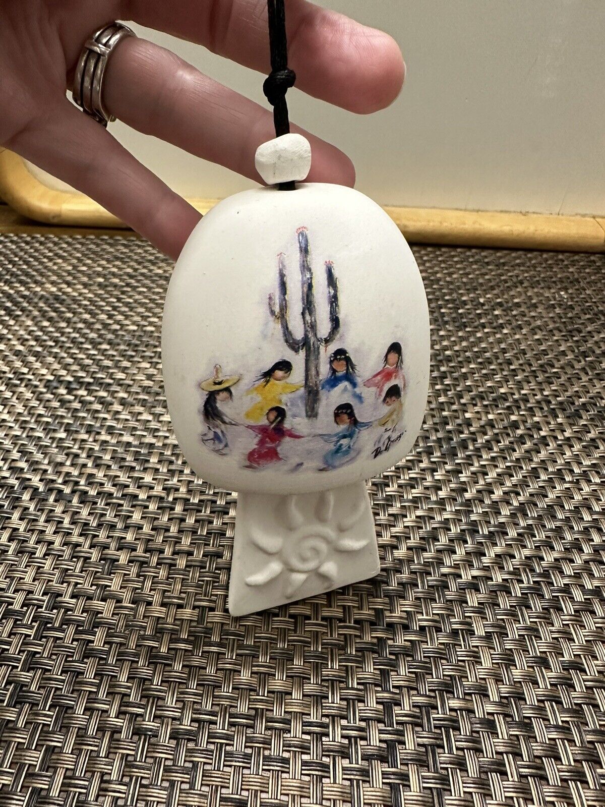 Vintage 3” Ted DeGrazia Los Ninos Children Of The World Pottery Bell