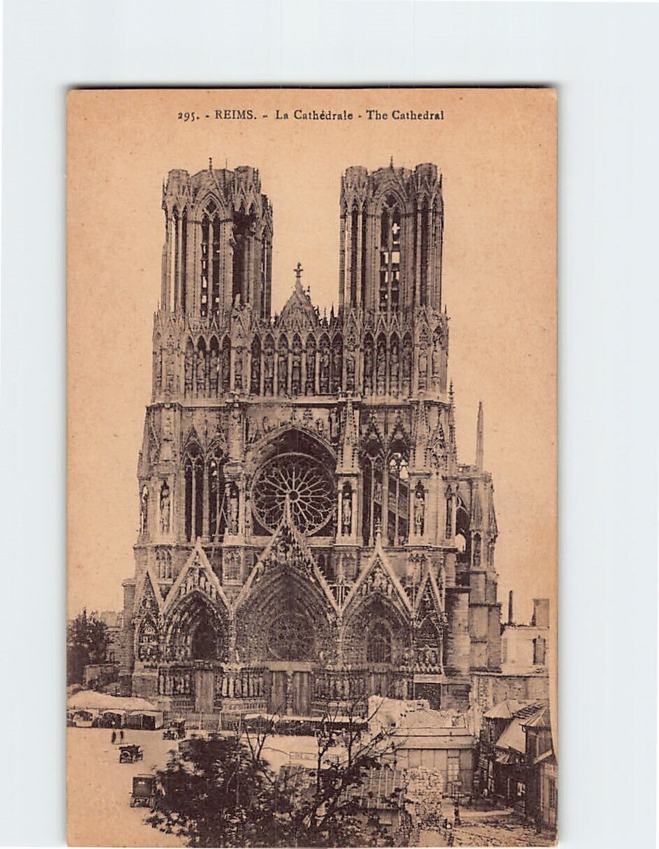 Postcard The Cathedral Reims France