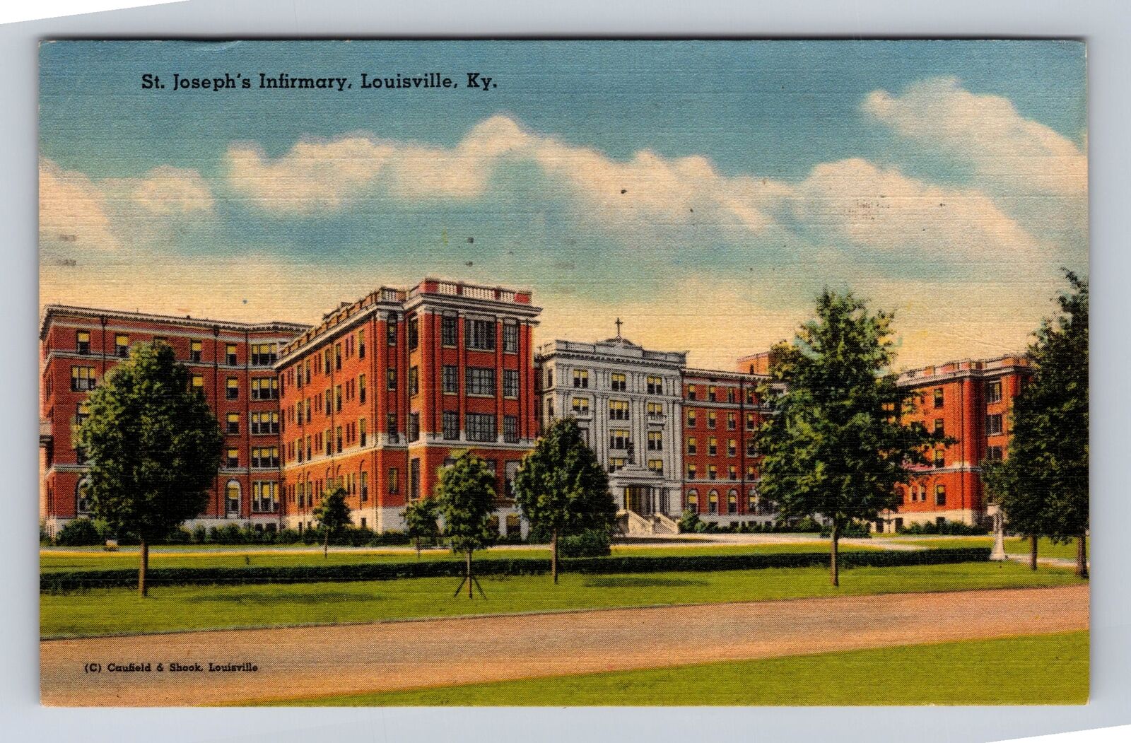 Louisville KY-Kentucky, St Joseph's Infirmary, Antique, Vintage c1951 Postcard