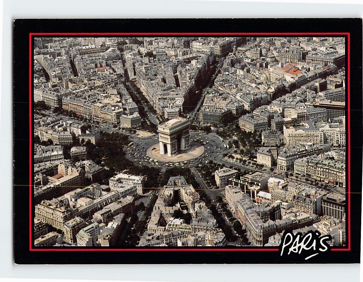Postcard Place de l'Étoile, Paris, France