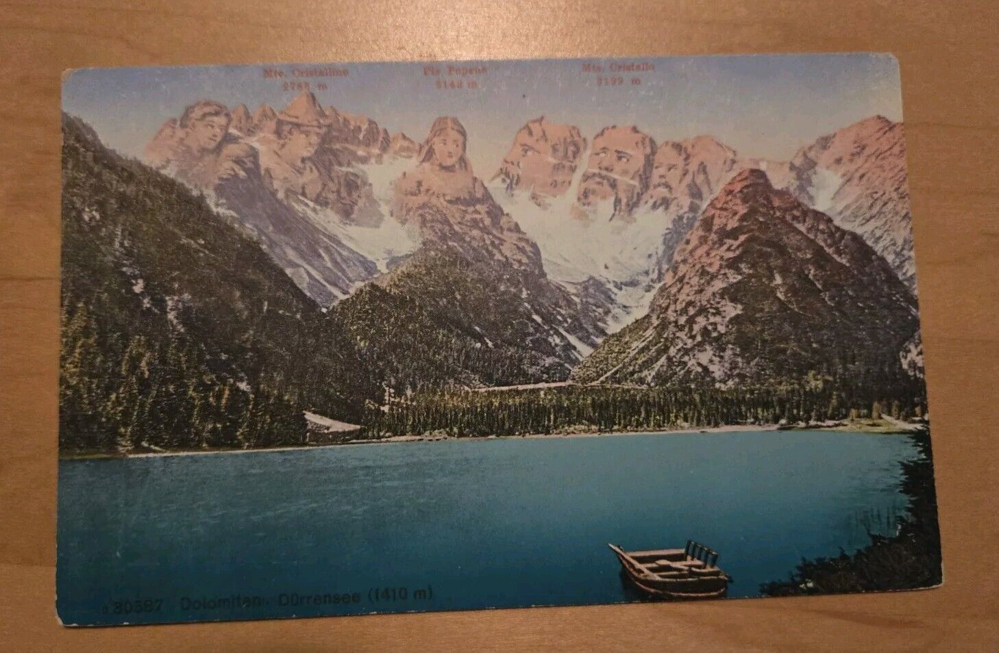 Fantasy Metamorphic Mountain Faces Dolomites Postcard