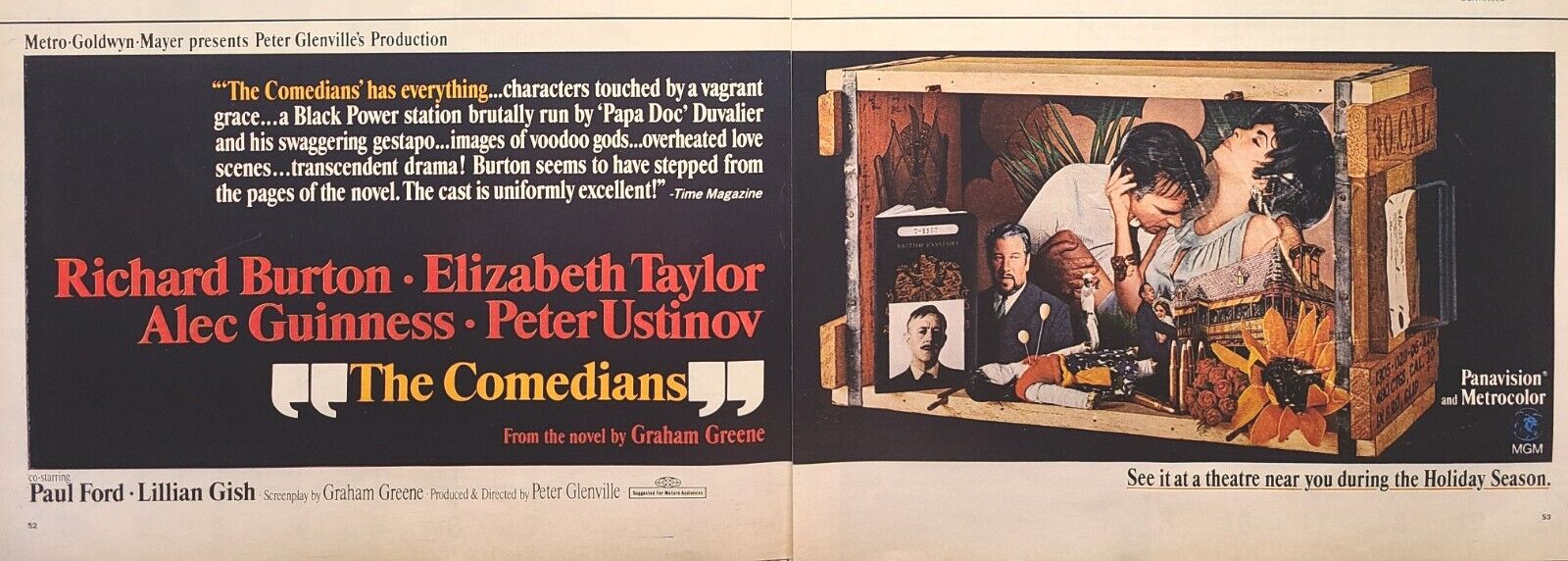 Movie The Comedians Richard Burton Elizabeth Taylor Drama MGM Vintage Print 1967