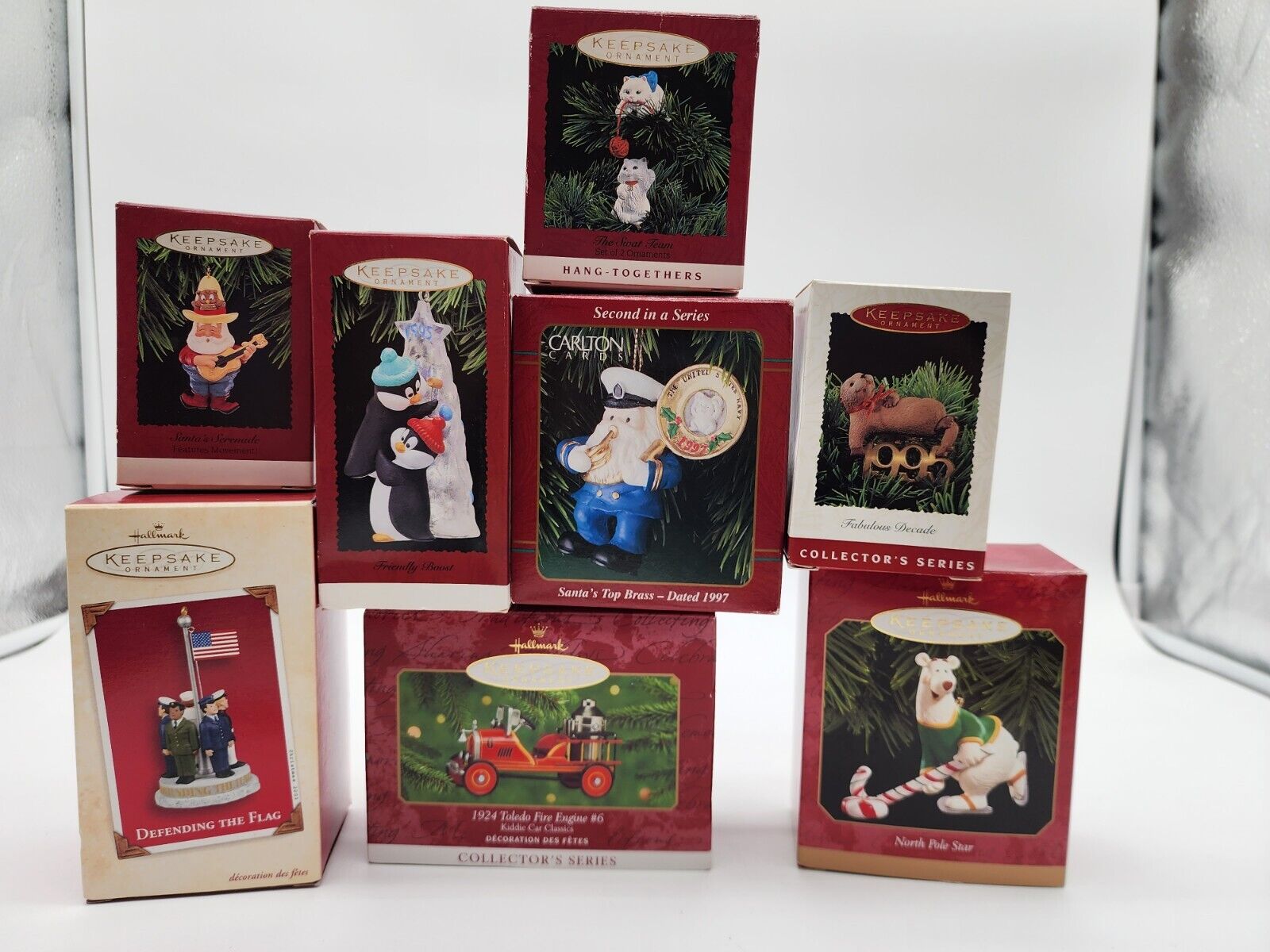 Hallmark Keepsake Ornaments Lot Of 8 - 1993, 1995, 1997, 1999, 2000, & 2003 NOS