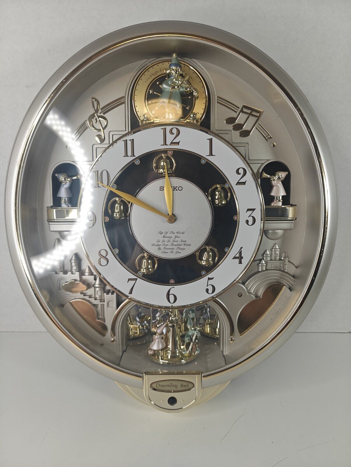 Seiko Collectors Edition Melodies In Motion Charming Bell Wall Clock QXM109SRH