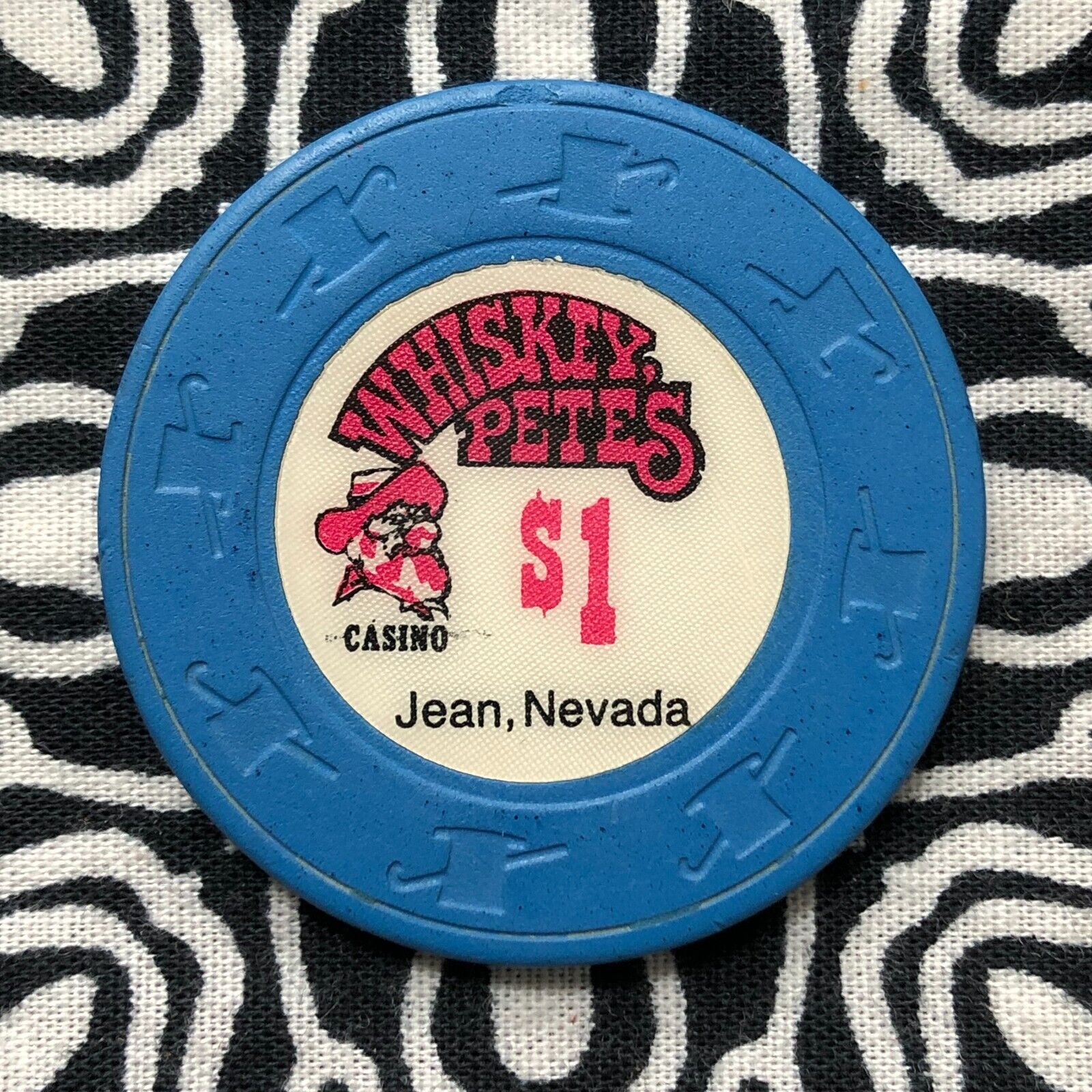 Whiskey Pete\'s $1 Jean, Nevada Gaming Poker Casino Chip YT39