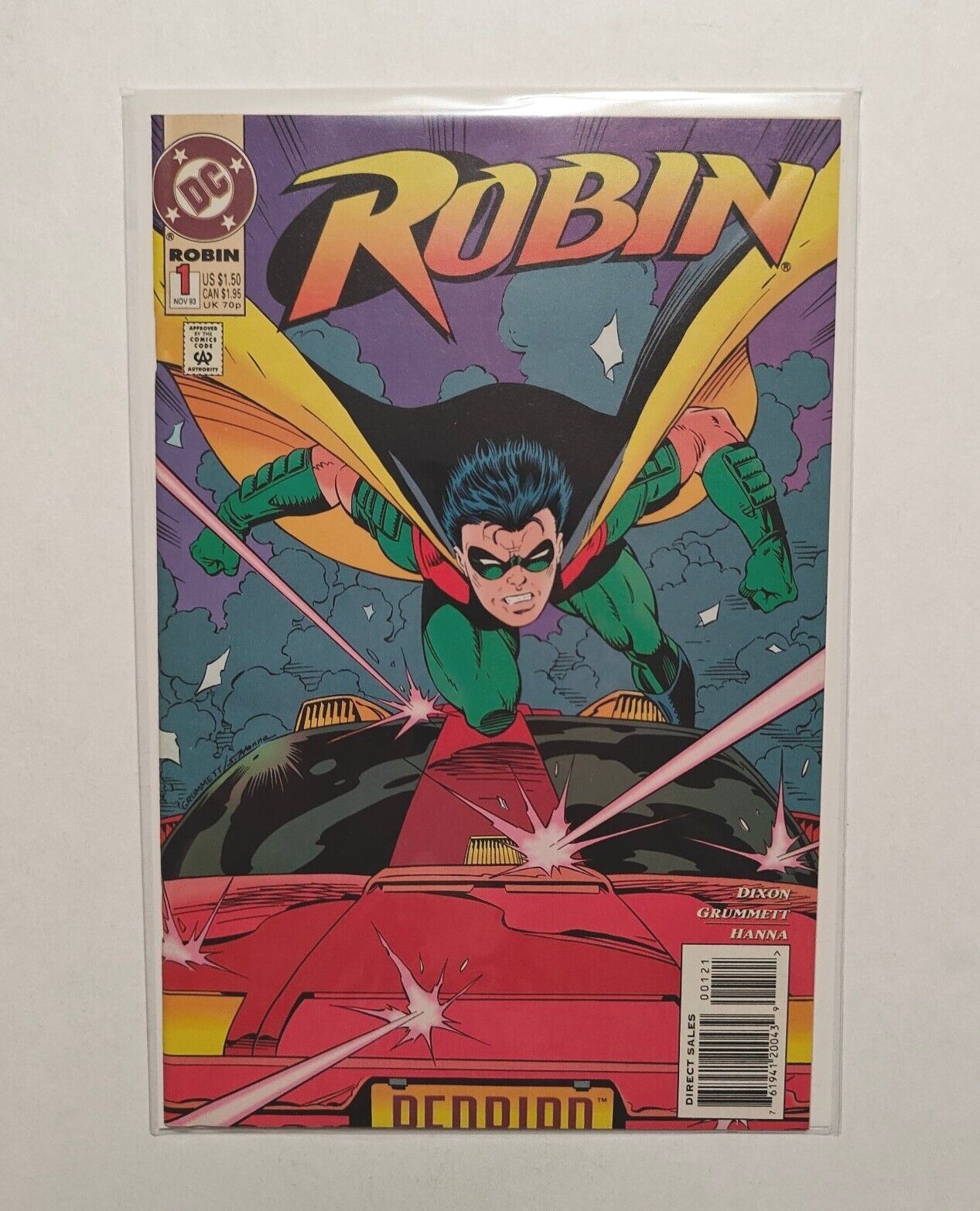 Robin #1 A Cover DC 1993 Chuck Dixon, Scott Hanna KEY 1st REDBIRD Vehicle App NM