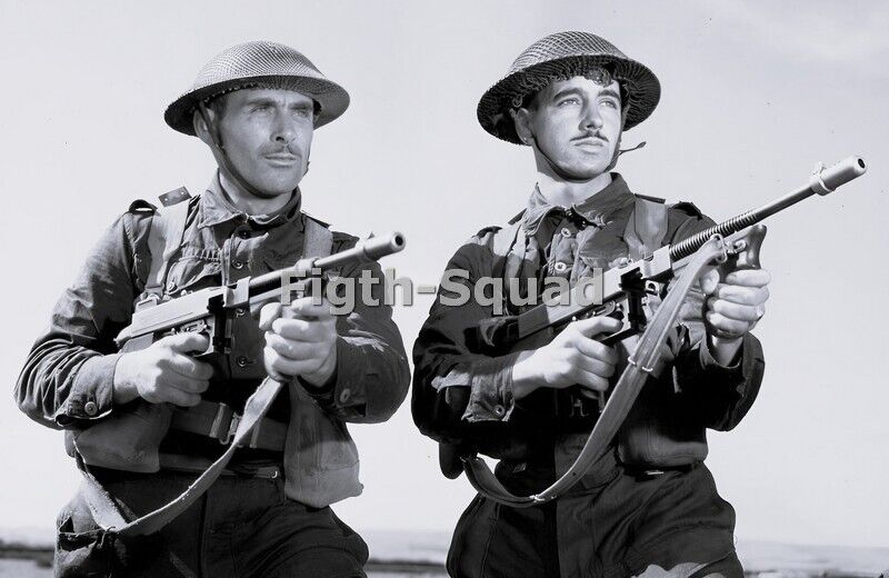 WW2 Picture Photo Canadian Soldiers with M1928 Thompson 8271