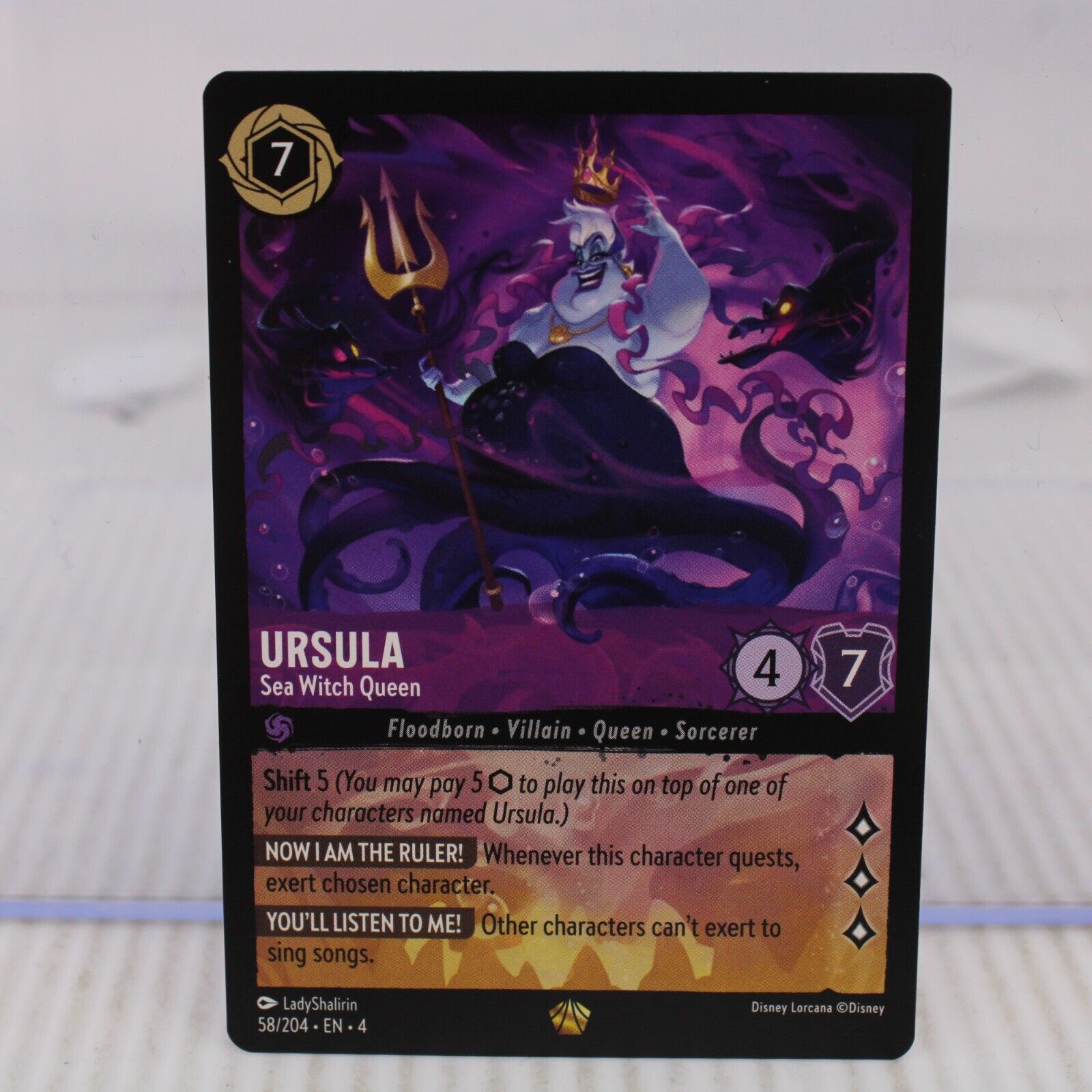 B2 Lorcana TCG Card Ursula\'s Return Ursula Sea Witch Queen Legendary 058/204