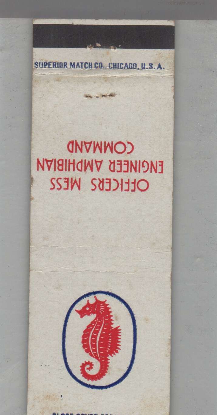 Matchbook Cover - US Military Officers Mess Engineer Amphibian Command