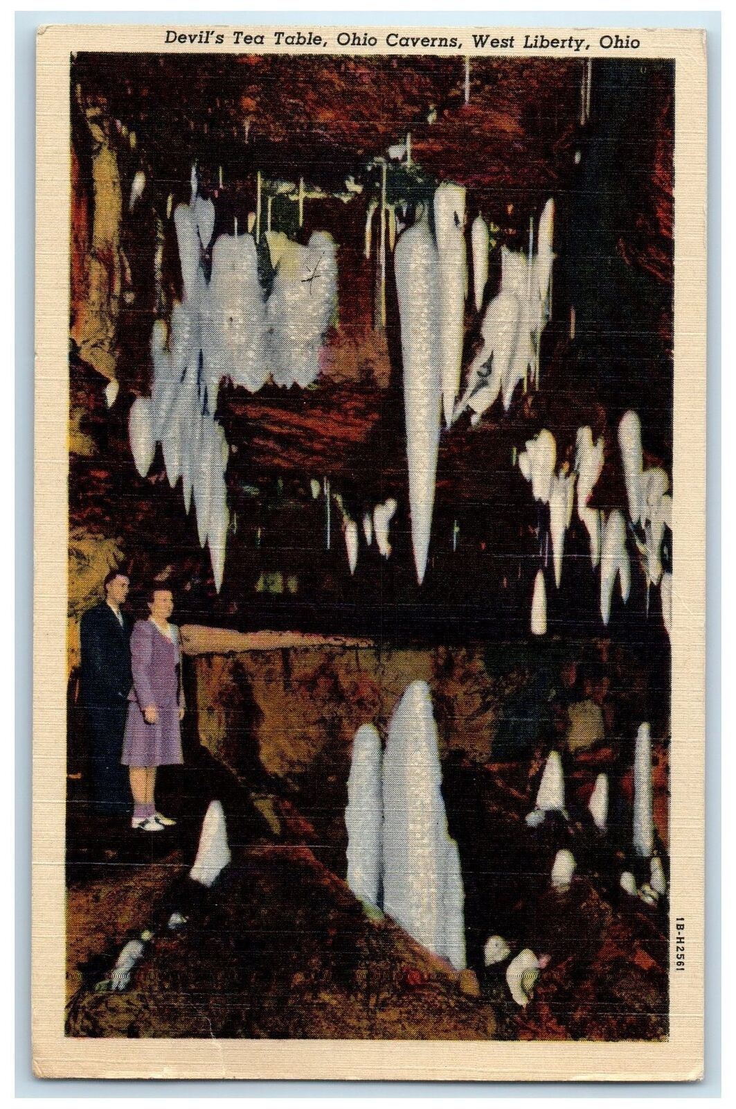 c1940s Devil\'s Tea Table Ohio Caverns West Liberty Ohio OH Unposted Postcard