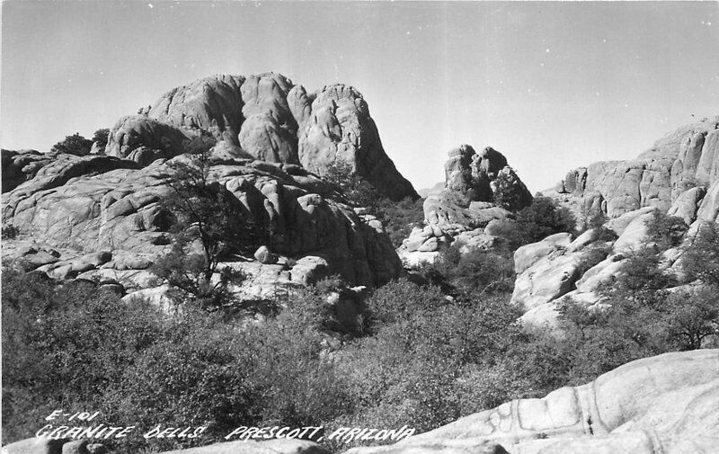 Prescott Arizona Granite Dells #E-101 1940s RPPC Photo Postcard Cook 21-10856